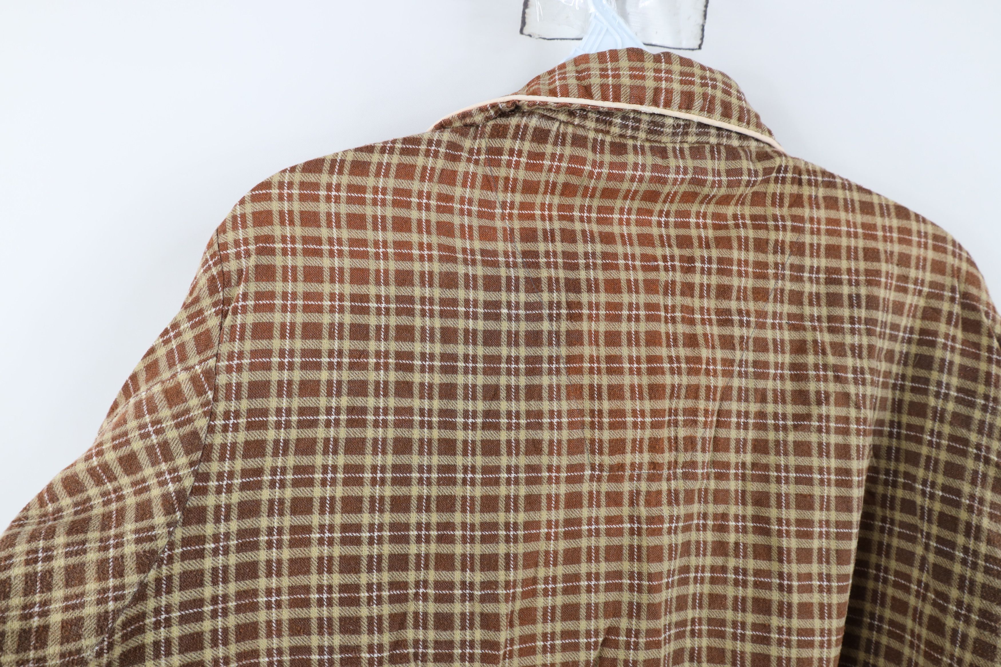 Vintage Vintage 70s Streetwear Button Sleep Pajamas Shirt Plaid Size US M / EU 48-50 / 2 - 10 Thumbnail