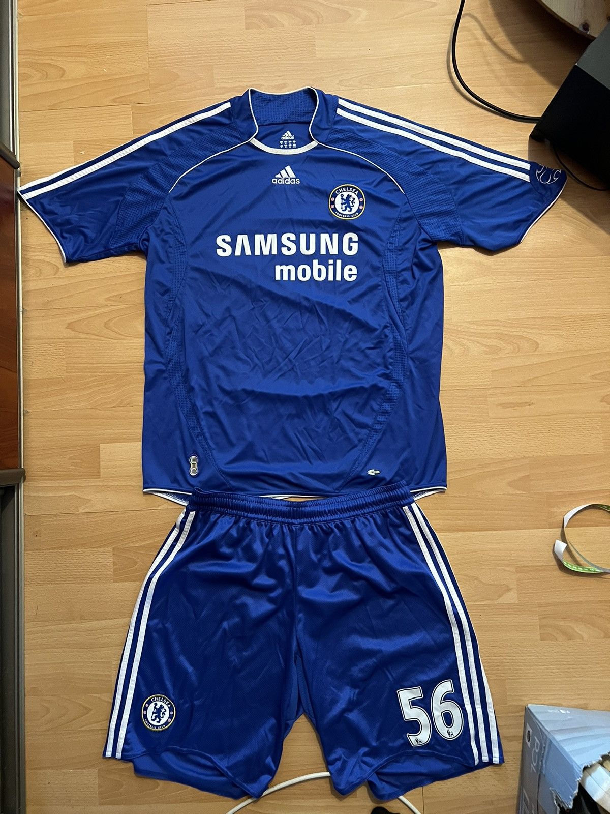 image of Soccer Set Of T-Shirt And Shorts Chelsea Adidas 2006-2008 in Blue, Men's (Size XL)