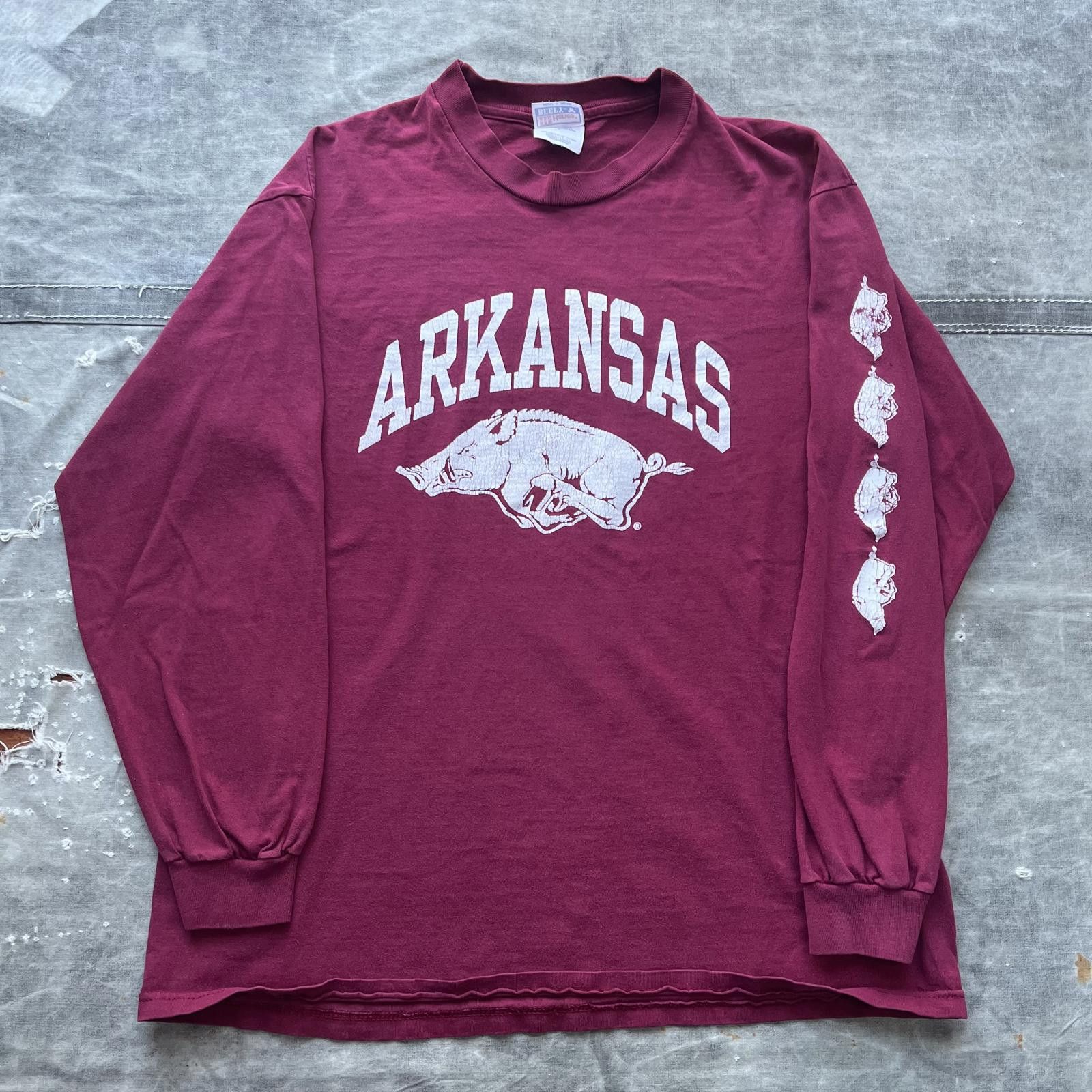 Vintage Vintage 90s Y2K Arkansas Razorbacks Sports Long Sleeve Shirt Size US L / EU 52-54 / 3 - 1 Thumbnail