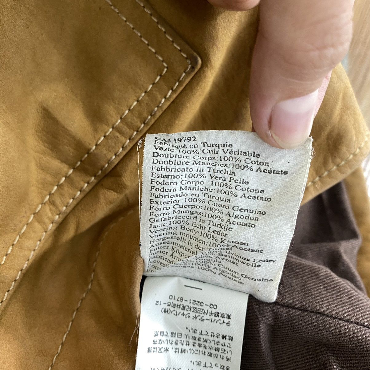 Timberland Vintage TIMBERLAND Heavy Brown Chore Leather Jacket Size US L / EU 52-54 / 3 - 6 Thumbnail