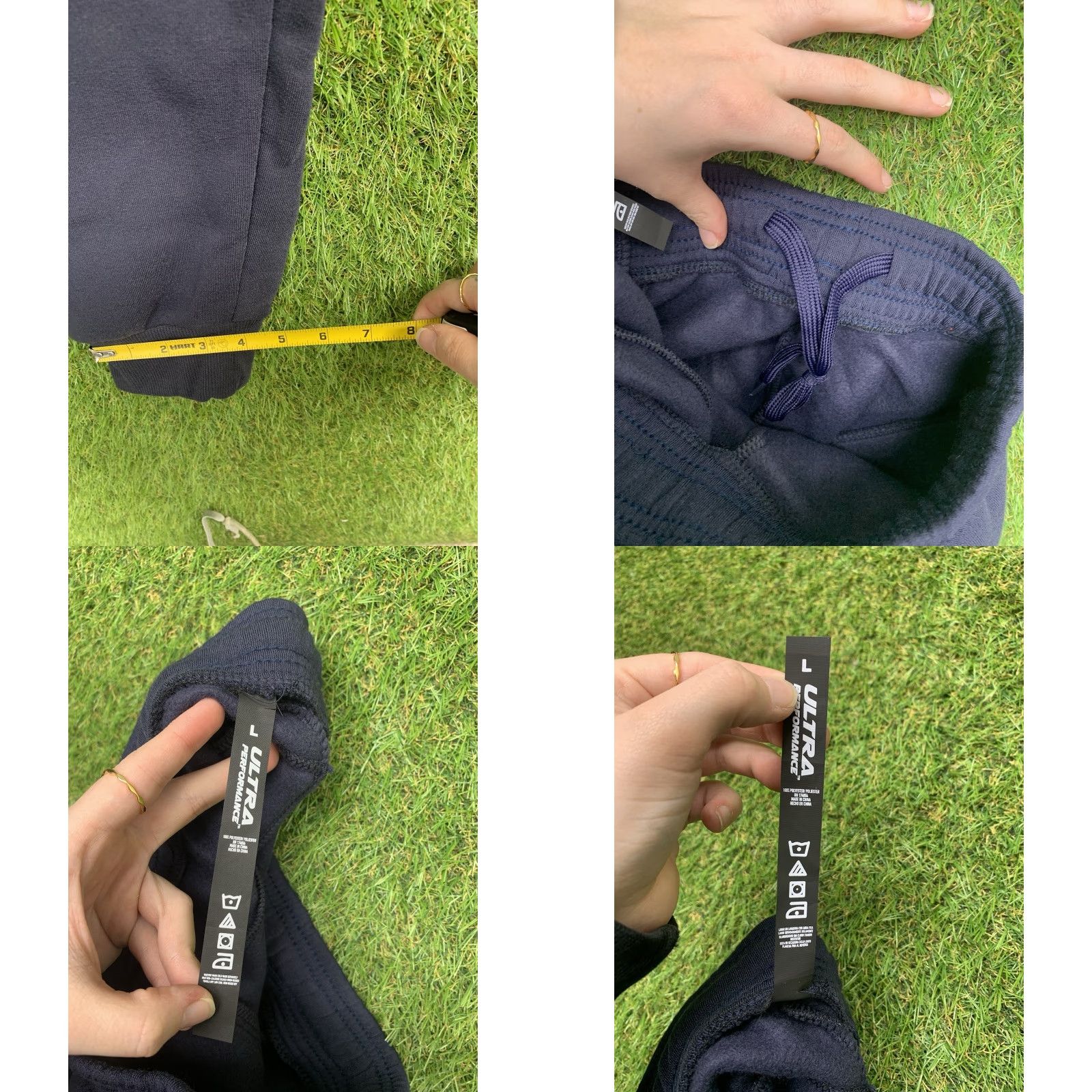 Vintage Ultra Performance Sweatpants Mens Large Navy Blue Fleece Joggers Drawstring Tech Size US 33 - 8 Thumbnail
