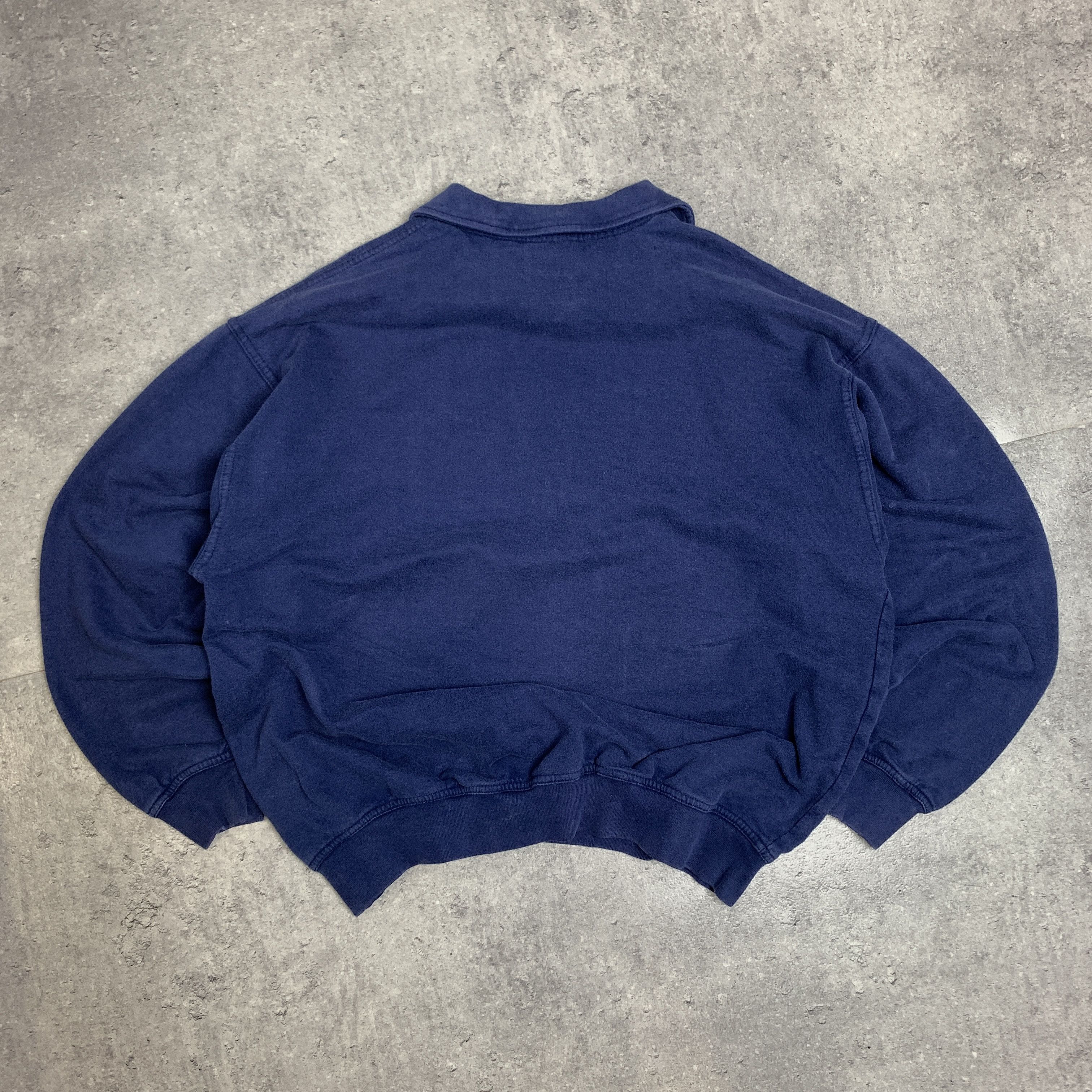 Adidas × Vintage Adidas logo vintage boxy navy sweatshirt - M Size US M / EU 48-50 / 2 - 2 Thumbnail