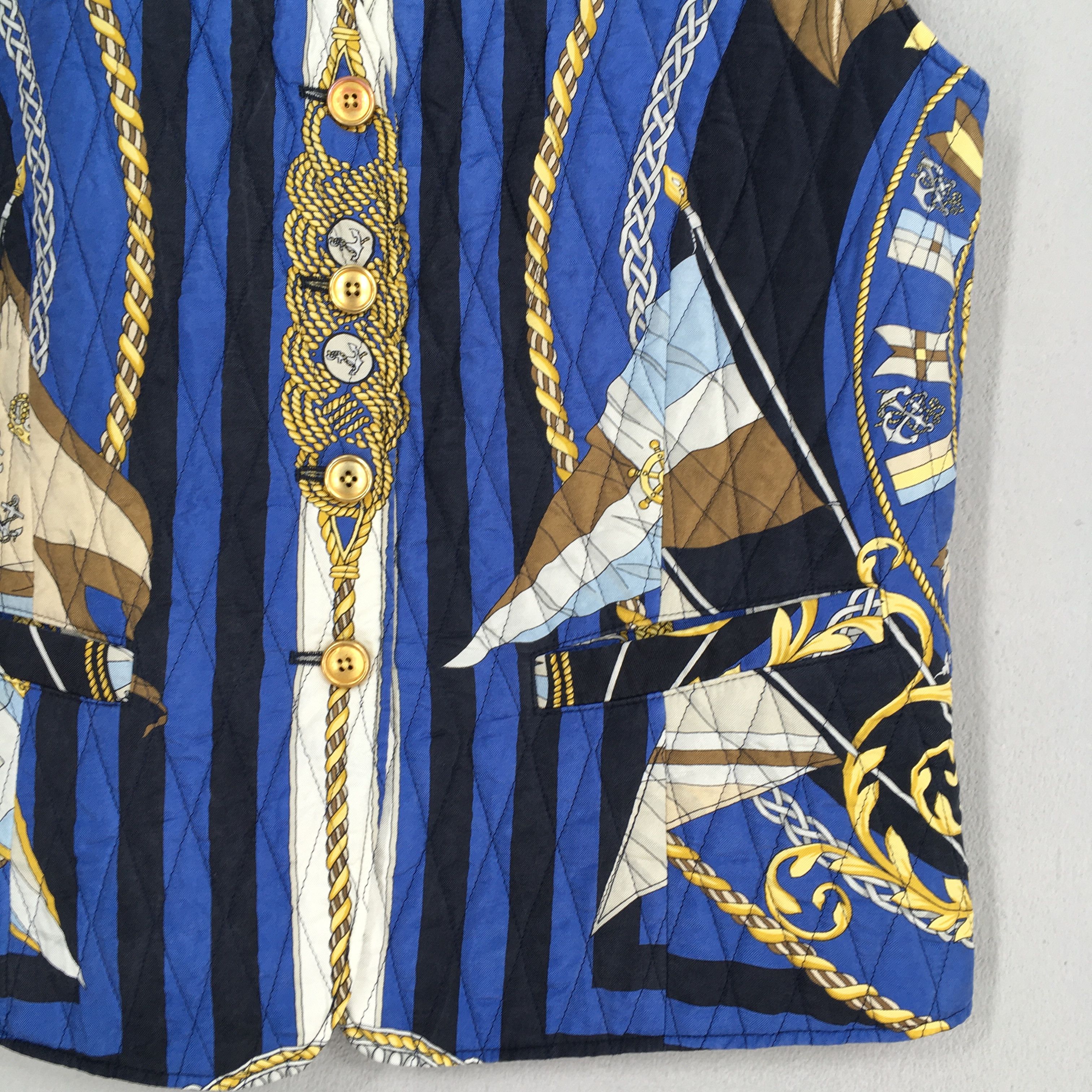 Bogner Vintage 90s Bogner Baroque Novelty Blue Vest Jacket Medium Size US M / EU 48-50 / 2 - 6 Thumbnail