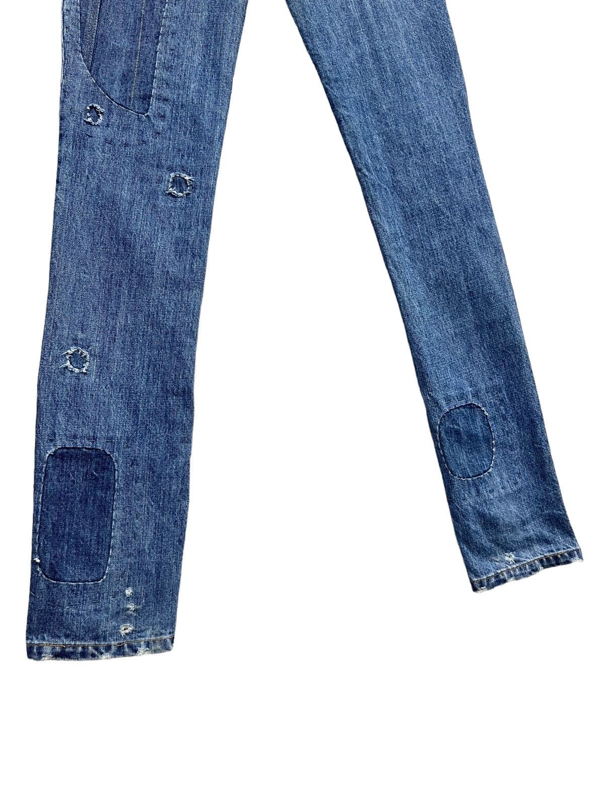 Issey Miyake 🔥Vintage TSUMORI CHISATO Patchwork Denim Super Skinny Jeans Size 27" / US 4 / IT 40 - 10 Thumbnail
