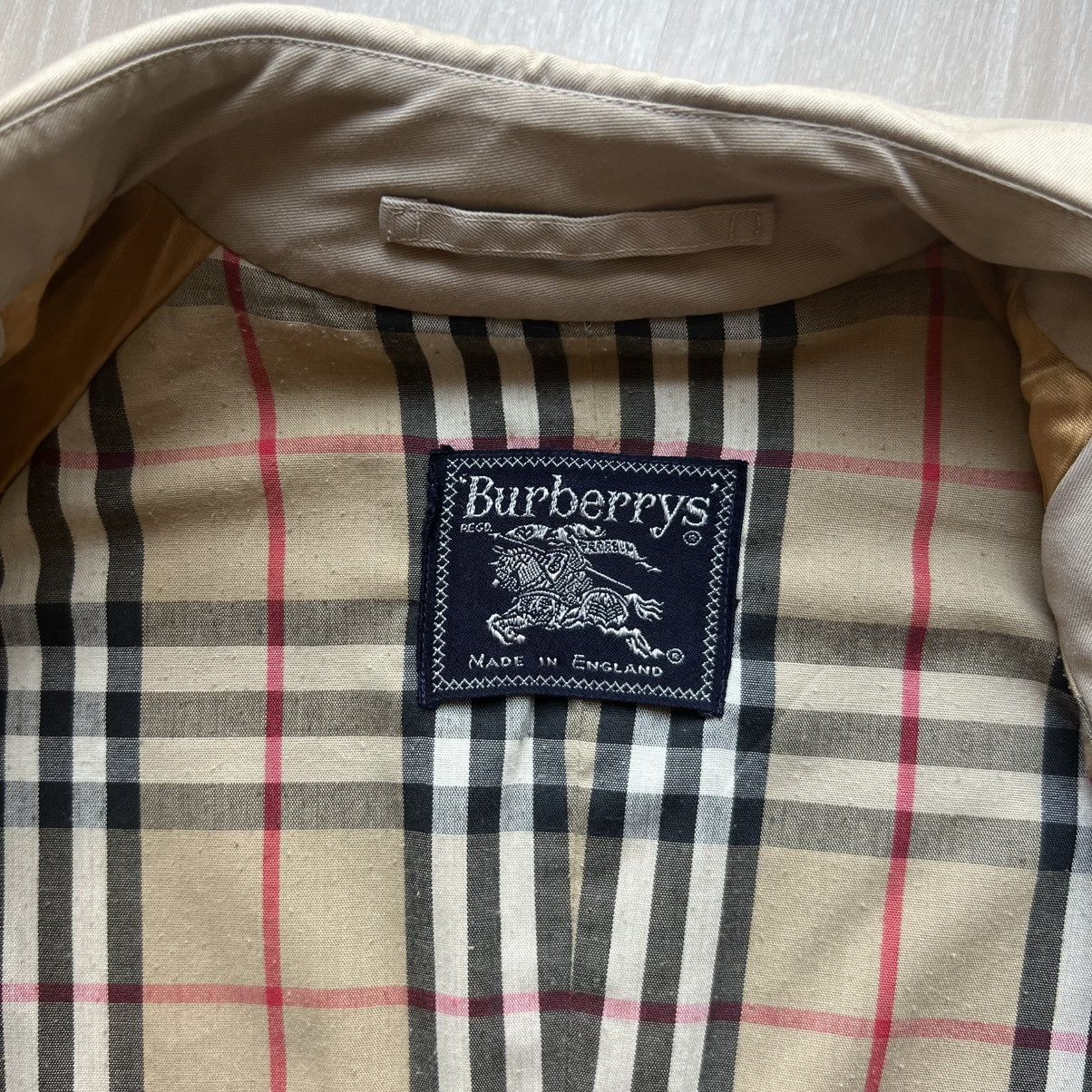 Burberry 80s 90s BurberryS Trench Coat Made in England Nova Check Size S / US 4 / IT 40 - 8 Thumbnail