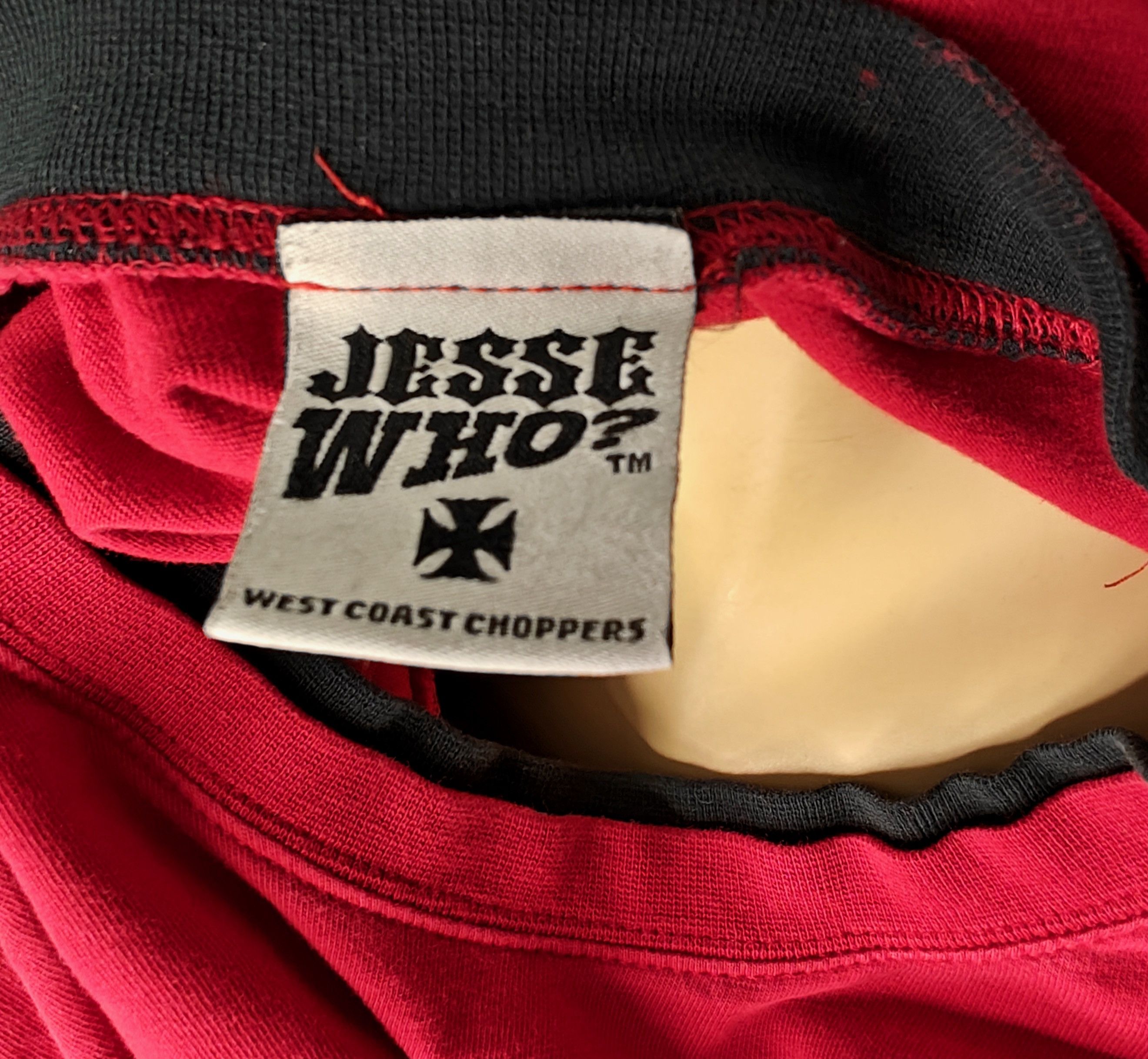 Vintage × West Coast Choppers Vtg Y2K West Coast Choppers Jesse Who red l/s biker t-shirt Size US M / EU 48-50 / 2 - 5 Thumbnail