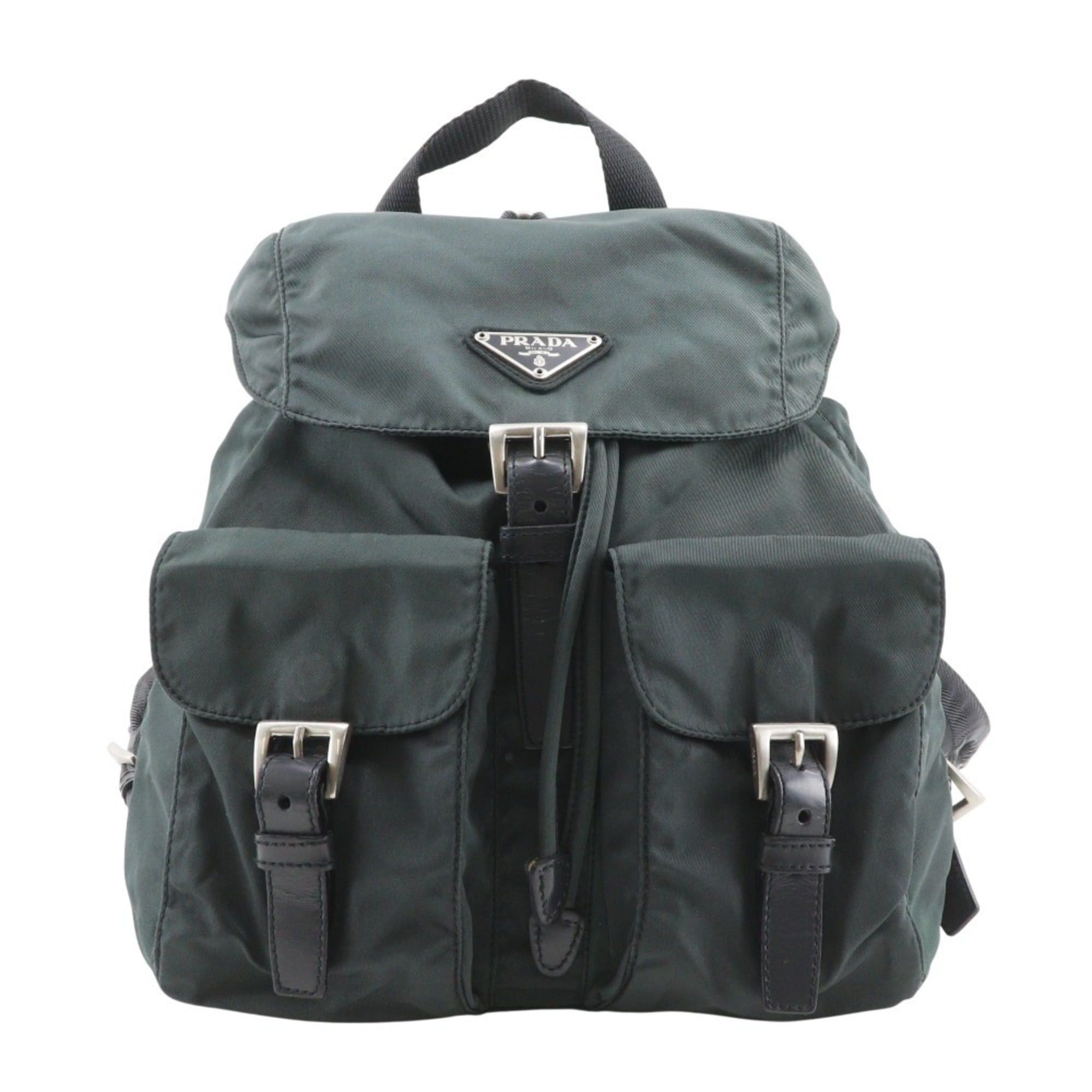 Prada Prada Backpack/Daypack, Nylon, Green, 2-Way, Belt Clasp, Women's Size ONE SIZE - 1 Thumbnail