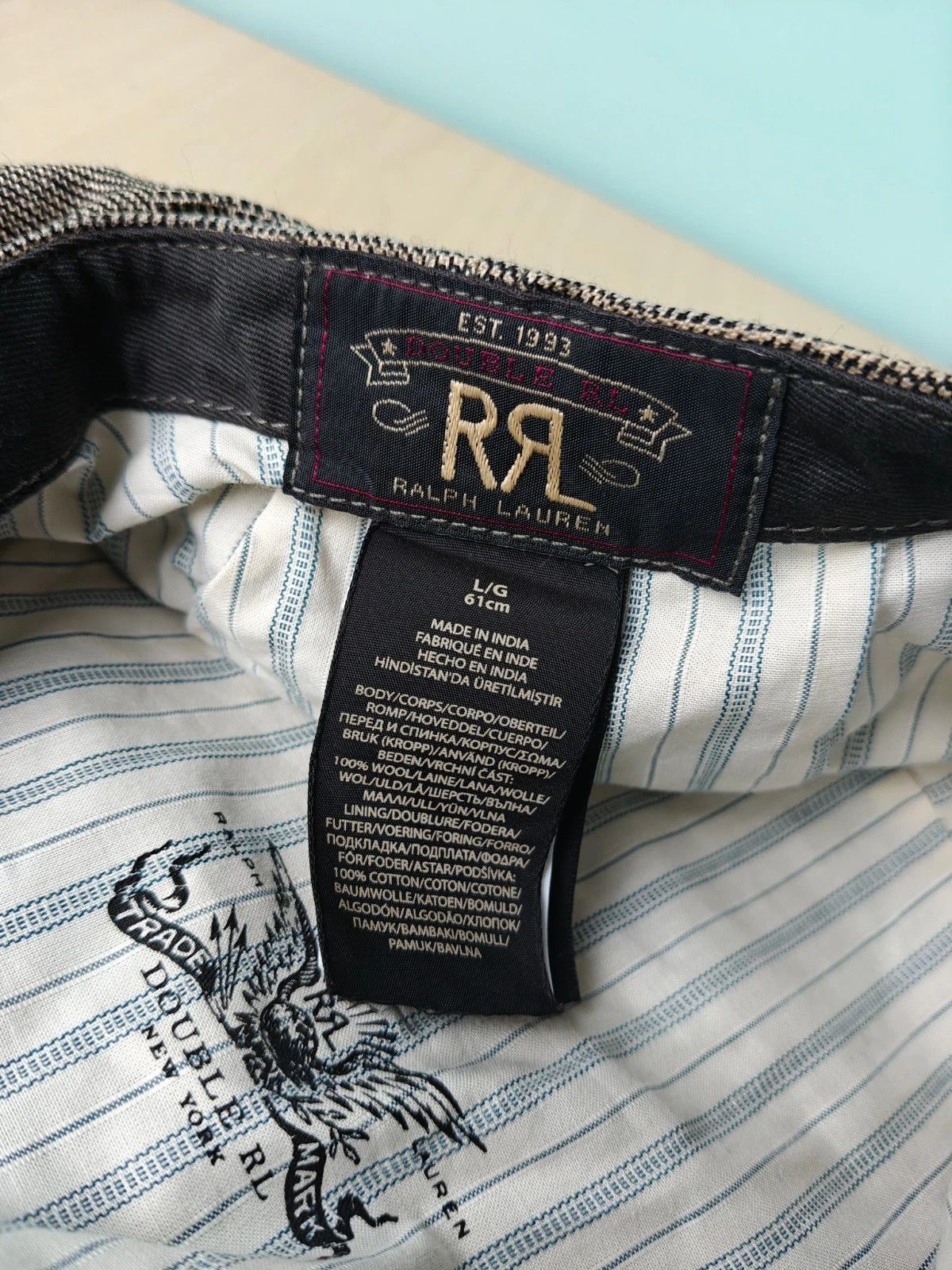 RRL Ralph Lauren DOUBLE RL Wool-Cotton Glen Plaid Newsboy Cap T/1916 Size ONE SIZE - 10 Thumbnail