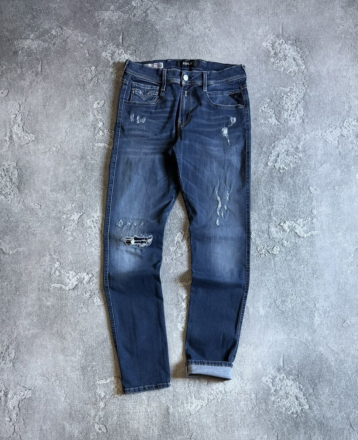 Replay Replay 30/32 Anbass distressed jeans denim pants trousers Size US 30 / EU 46 - 1 Thumbnail