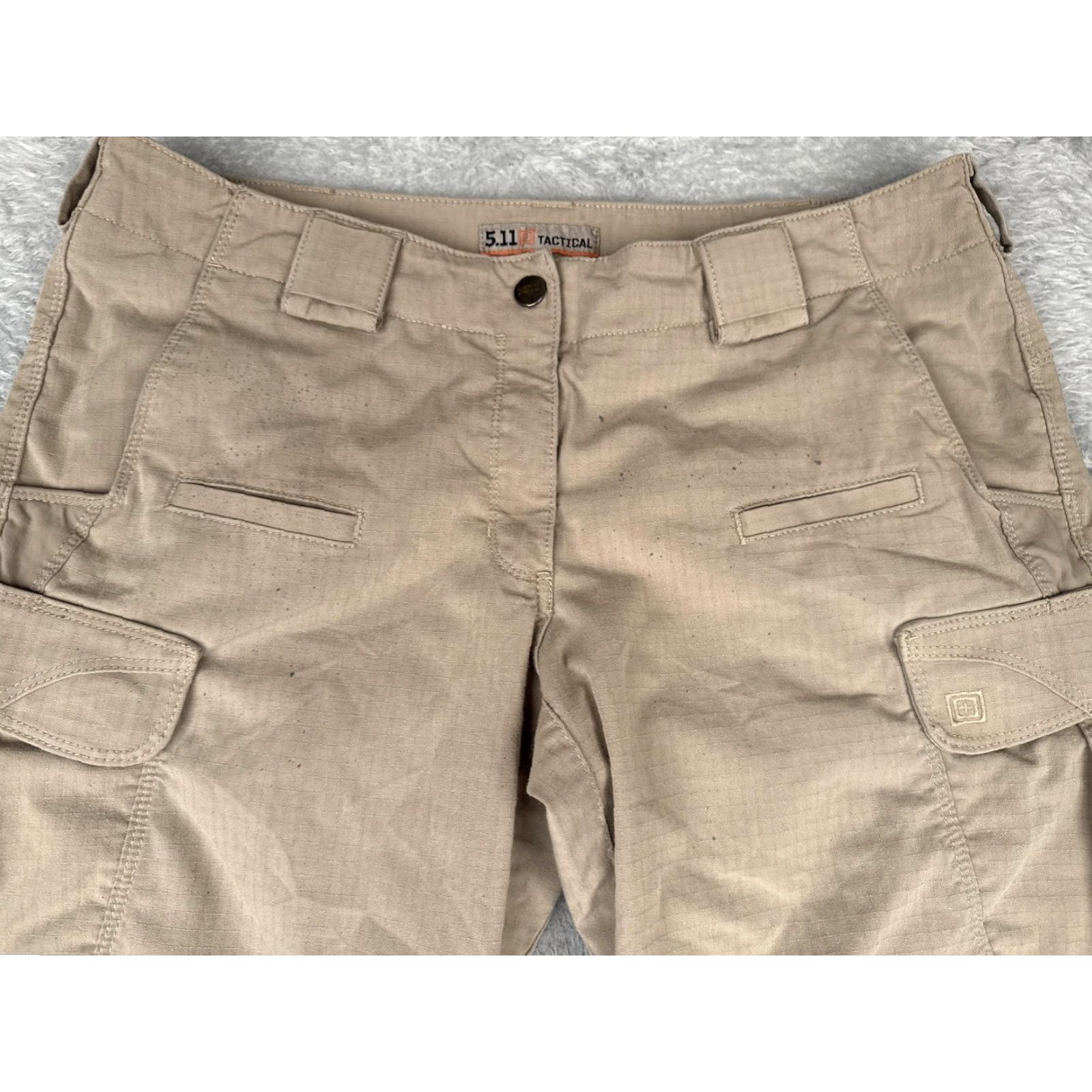 Vintage 5.11 Tactical Pants Women 14 Khaki Cargo Ripstop Work Utility Outdoor Hike 34x31 Pants Womens Mens Girls Size 36" / US 14 / IT 50 - 4 Thumbnail