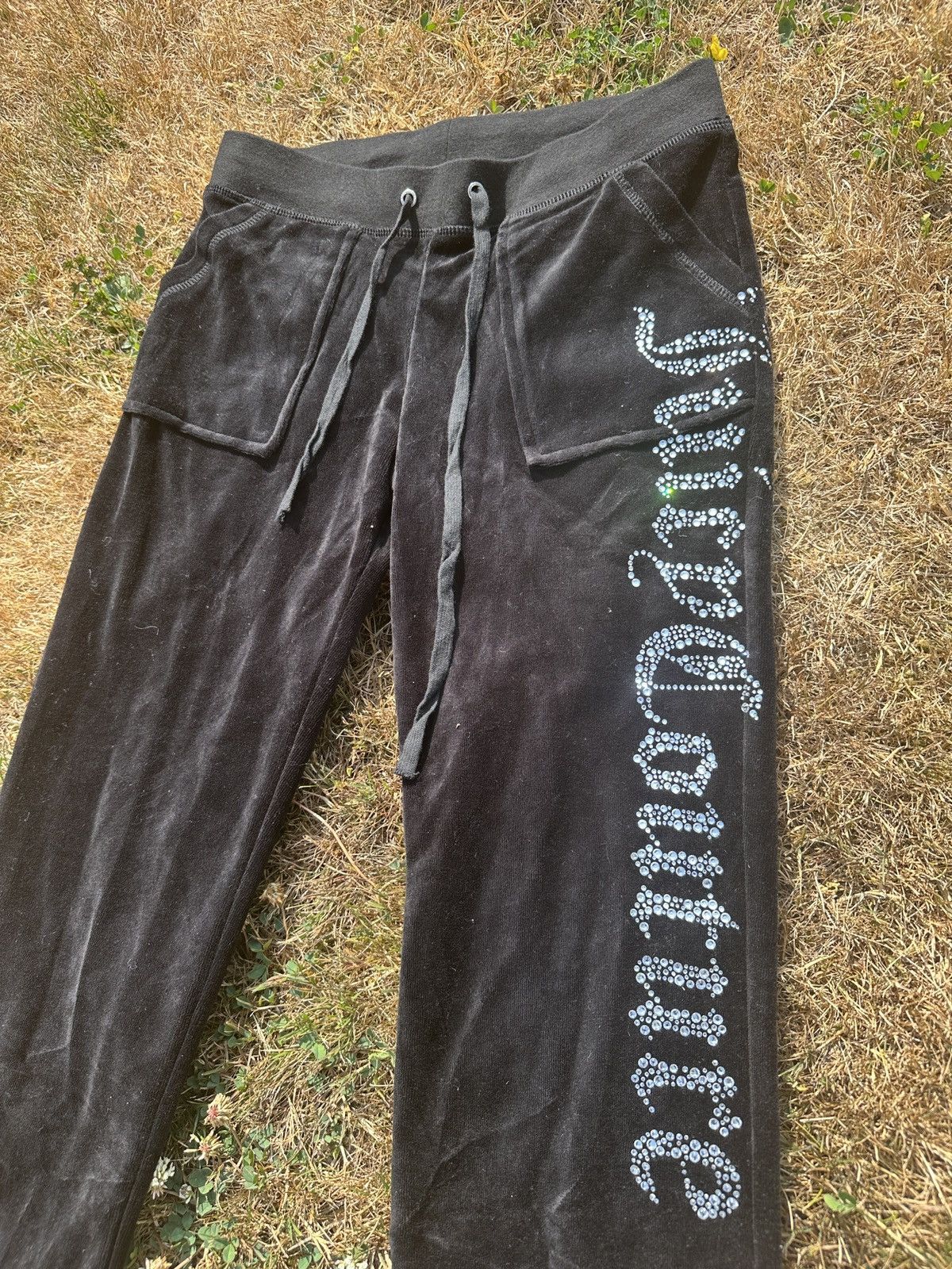 Juicy Couture Juicy couture diamond logo fuzzy velvet sweatpants size L Size 34" / US 12 / IT 48 - 3 Thumbnail