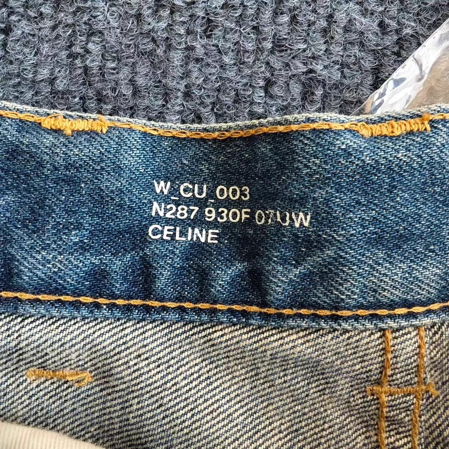 Celine Celine Triomphe Wide Leg Denim Short 24 Size 42" / US 20 - 5 Thumbnail