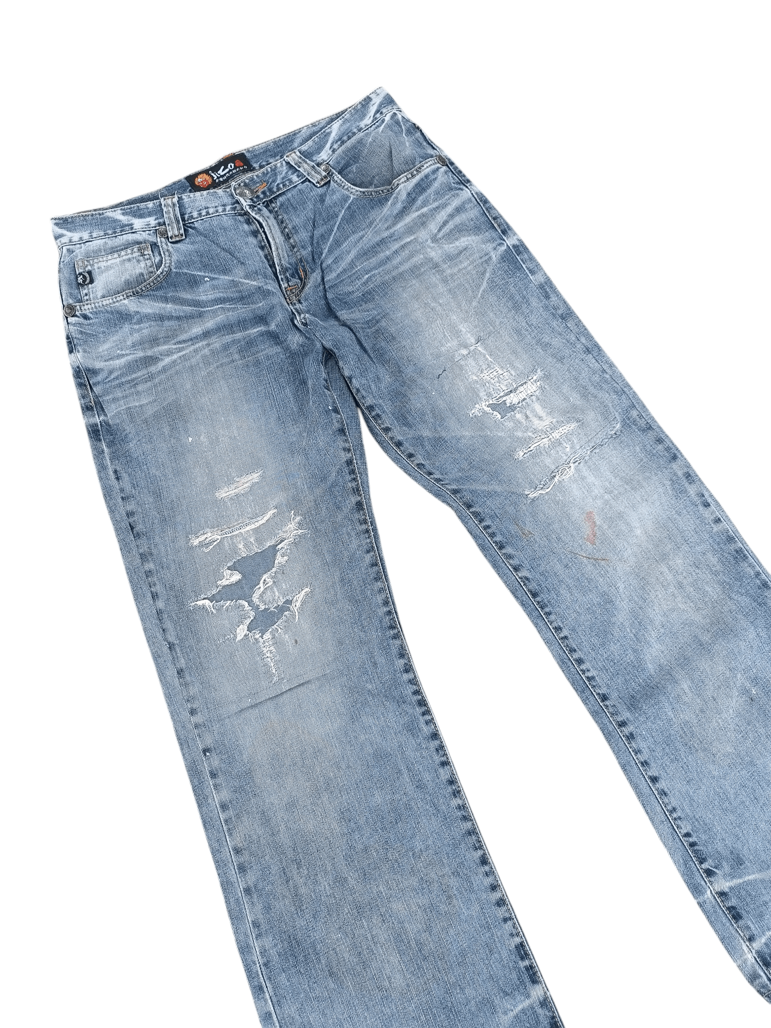 Japanese Brand Japanese Brand JIZO Distressed Embroidery Rare Design E189 Size US 33 - 4 Thumbnail