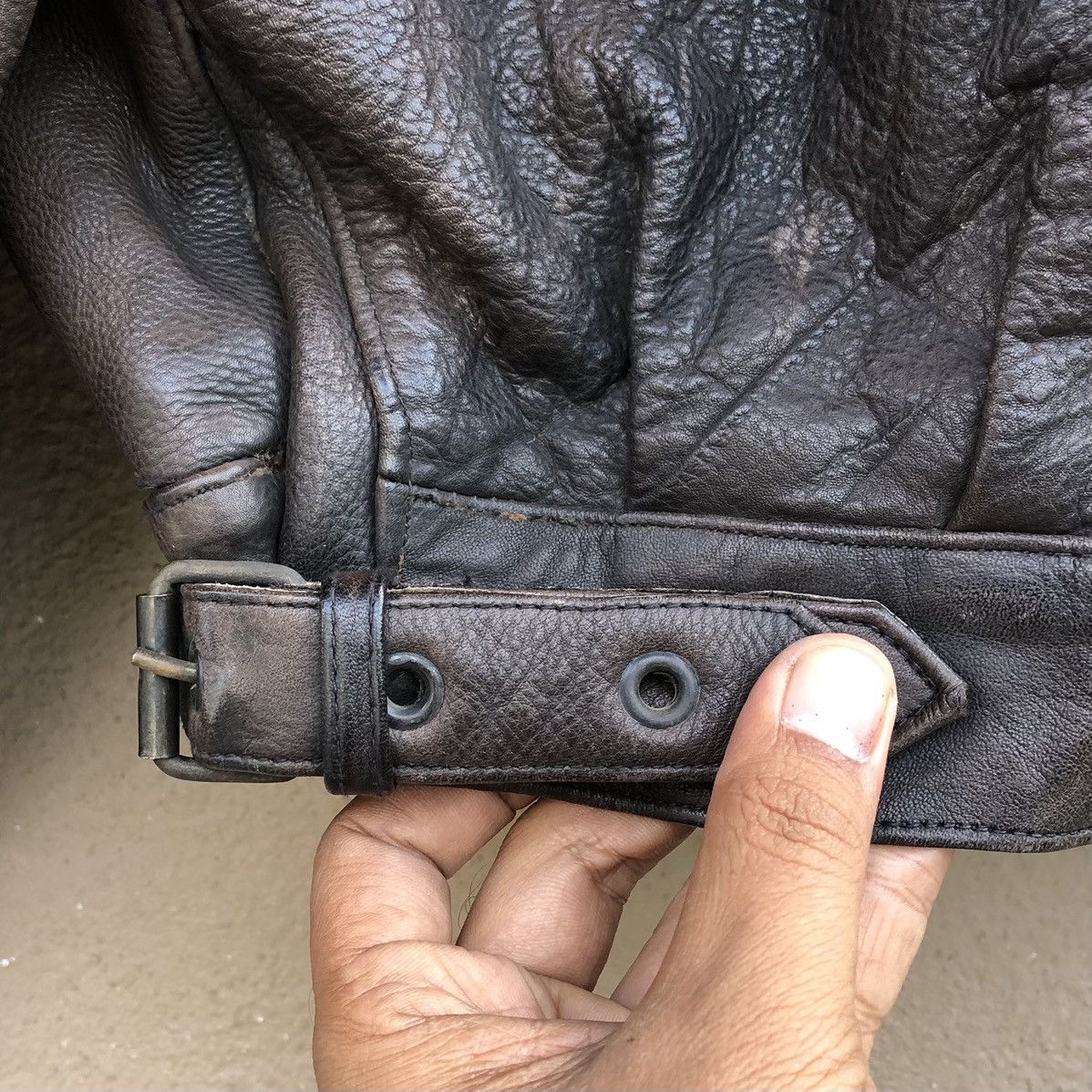 First MFG Co. VTG First Genuine Leather Sun Faded Thinsulate Bomber Jacket Size US L / EU 52-54 / 3 - 15 Thumbnail