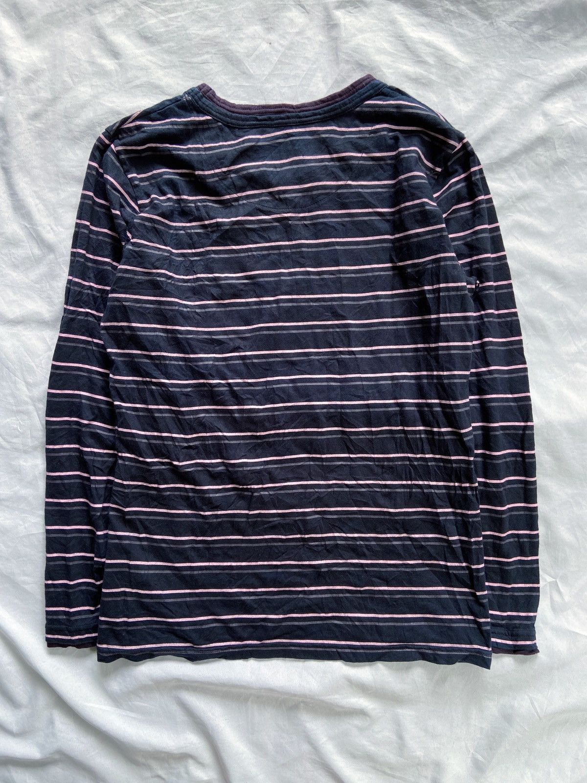 Japanese Brand METAL SYSTEM STRIPED DOUBLER LAYER POEM LONG SLEEVE Size US M / EU 48-50 / 2 - 11 Thumbnail