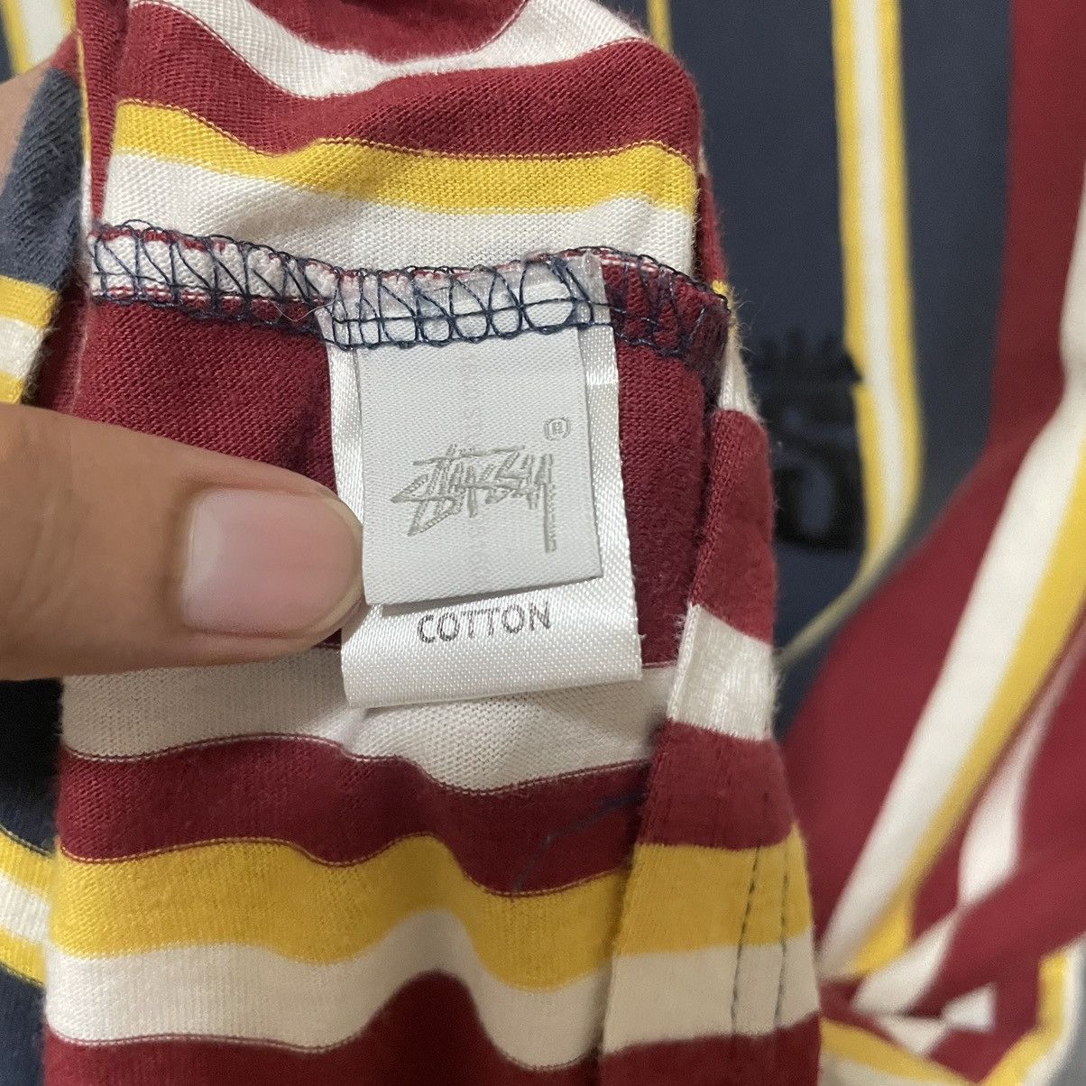 Stussy Y2K Stussy Multicolour Stripes T Shirt Size US L / EU 52-54 / 3 - 6 Thumbnail