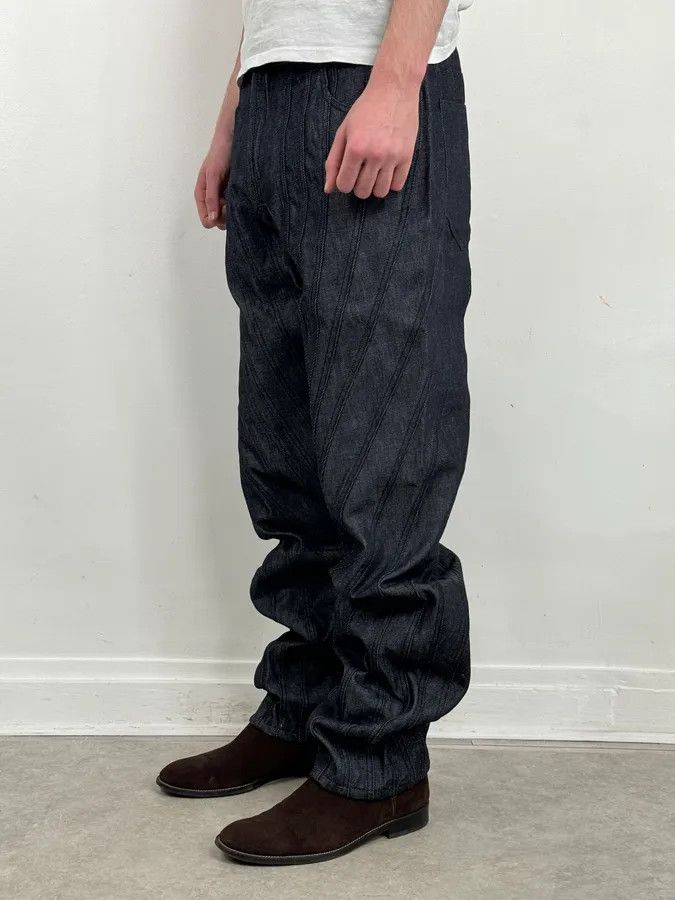 Mugler AW2025 Mugler Spiral Baggy Raw Blue Jeans Size US 34 / EU 50 - 2 Thumbnail