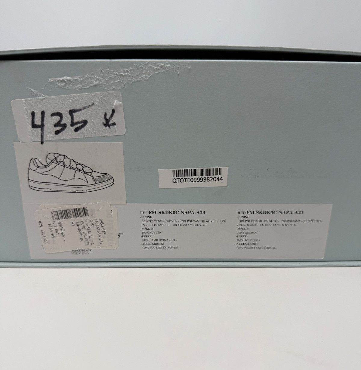 Lanvin Lanvin Curb Sneaker Navy Size US 9 / EU 42 - 9 Thumbnail