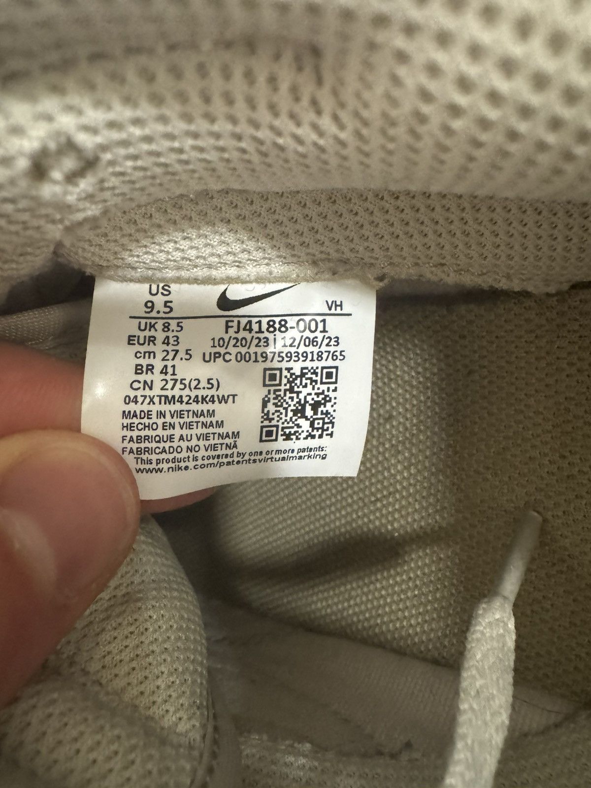 Nike Nike Dunk Low ‘Hemp’ Sail/Gum Size US 9.5 / EU 42-43 - 4 Thumbnail
