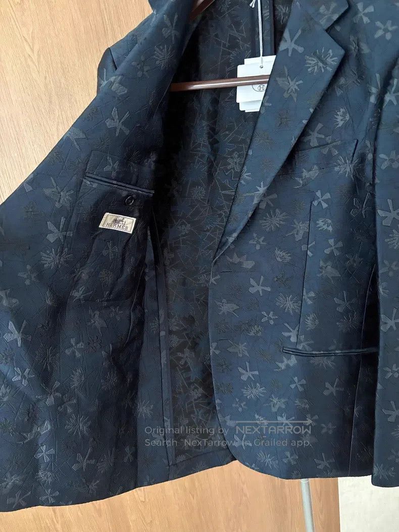 Hermes Hermes Men's Casual Jacket with Silk Embroidered Pattern Size US M / EU 48-50 / 2 - 4 Thumbnail