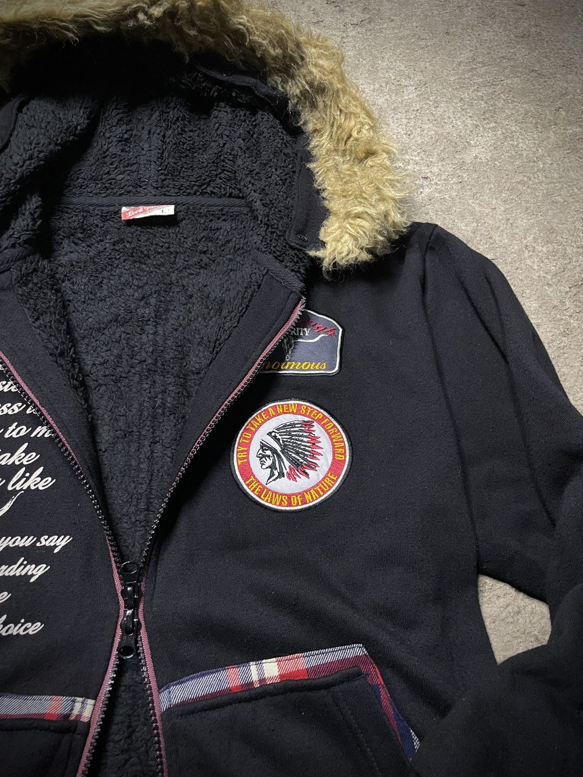 14th Addiction 2000’s Lock Heaven - Poem Fur Hoodie Size US M / EU 48-50 / 2 - 9 Thumbnail