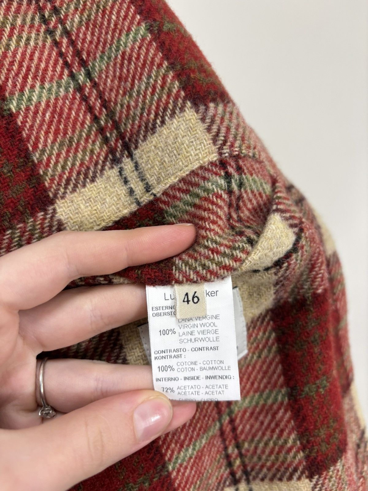 Other Luis Trenker Women’s Plaid Check Alpine Wool Blazer Jacket Size XL / US 12-14 / IT 48-50 - 15 Thumbnail