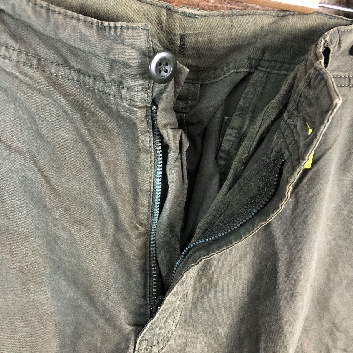 Faded Glory Uniqlo japan Green faded Cargo Multipocket Pants #A2563 Size US 35 - 14 Thumbnail