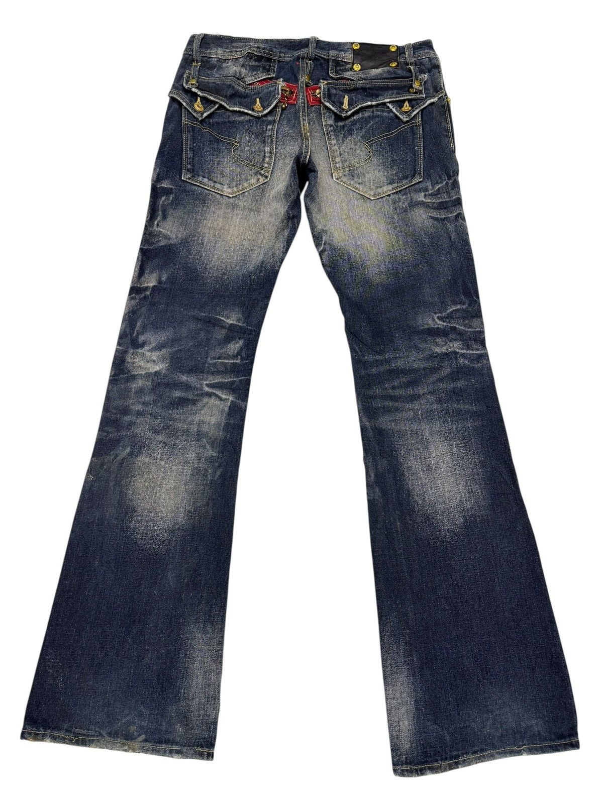 semanticdesign Semantic Design Claw Mark Flared Jean Bootcut Distress Denim Size US 32 / EU 48 - 2 Thumbnail