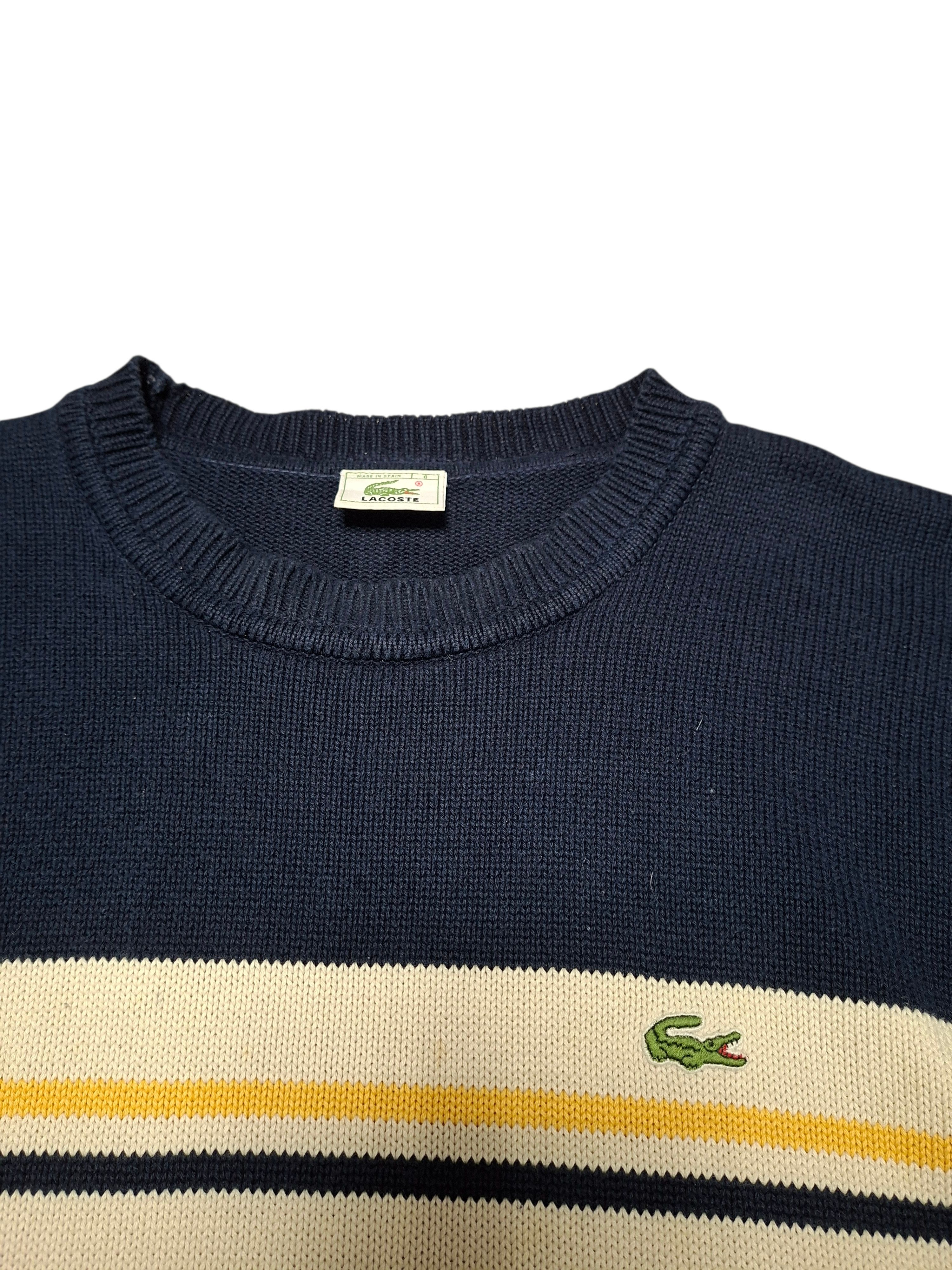 Lacoste LACOSTE VINTAGE LUXURY OLDMONEY MADE IN SPAIN COTTON SWEATER Size US XXL / EU 58 / 5 - 3 Thumbnail