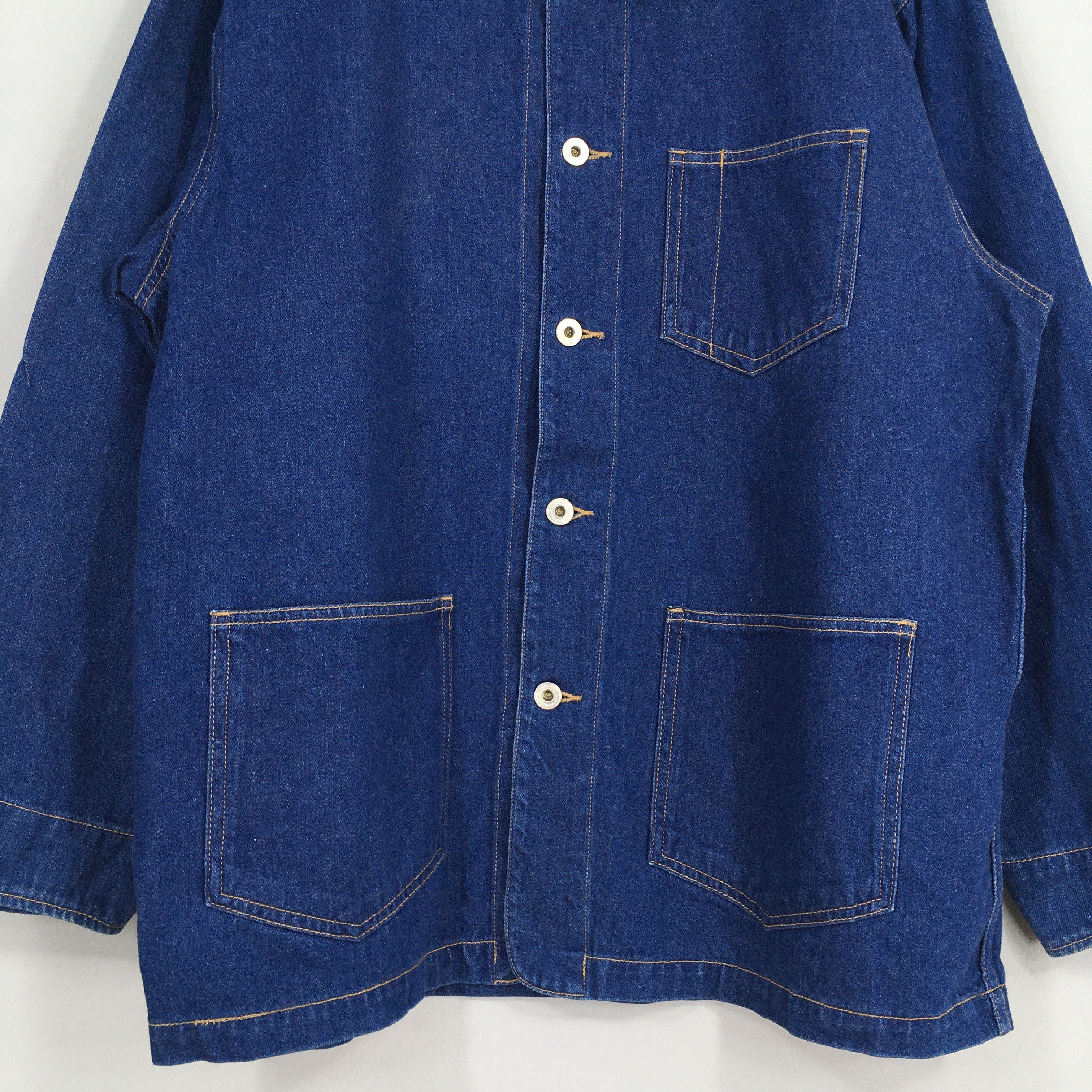 Vintage Vintage Rollergear Denim Workwear Blue Jacket Medium Size US M / EU 48-50 / 2 - 3 Thumbnail