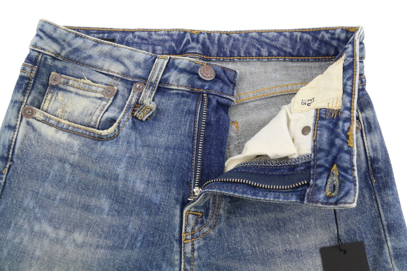 R13 KICK FIT 25 Kelly Stretch Flare Blue Jeans 87176 Size 25" / US 0 / IT 36 - 5 Thumbnail