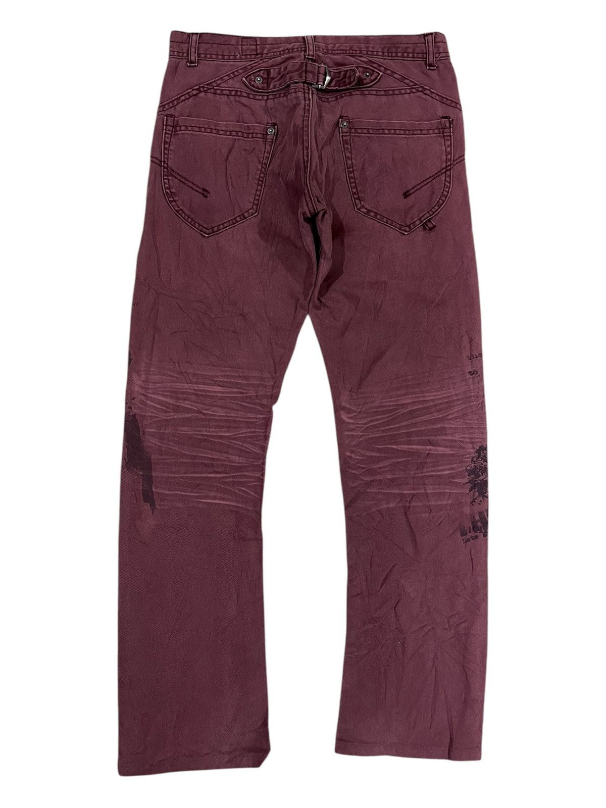 If Six Was Nine × Yasuyuki Ishii × semanticdesign Semantic Design 🇯🇵 Anarchy Poems Whiskers Flare Jeans Denim Size US 30 / EU 46 - 5 Thumbnail