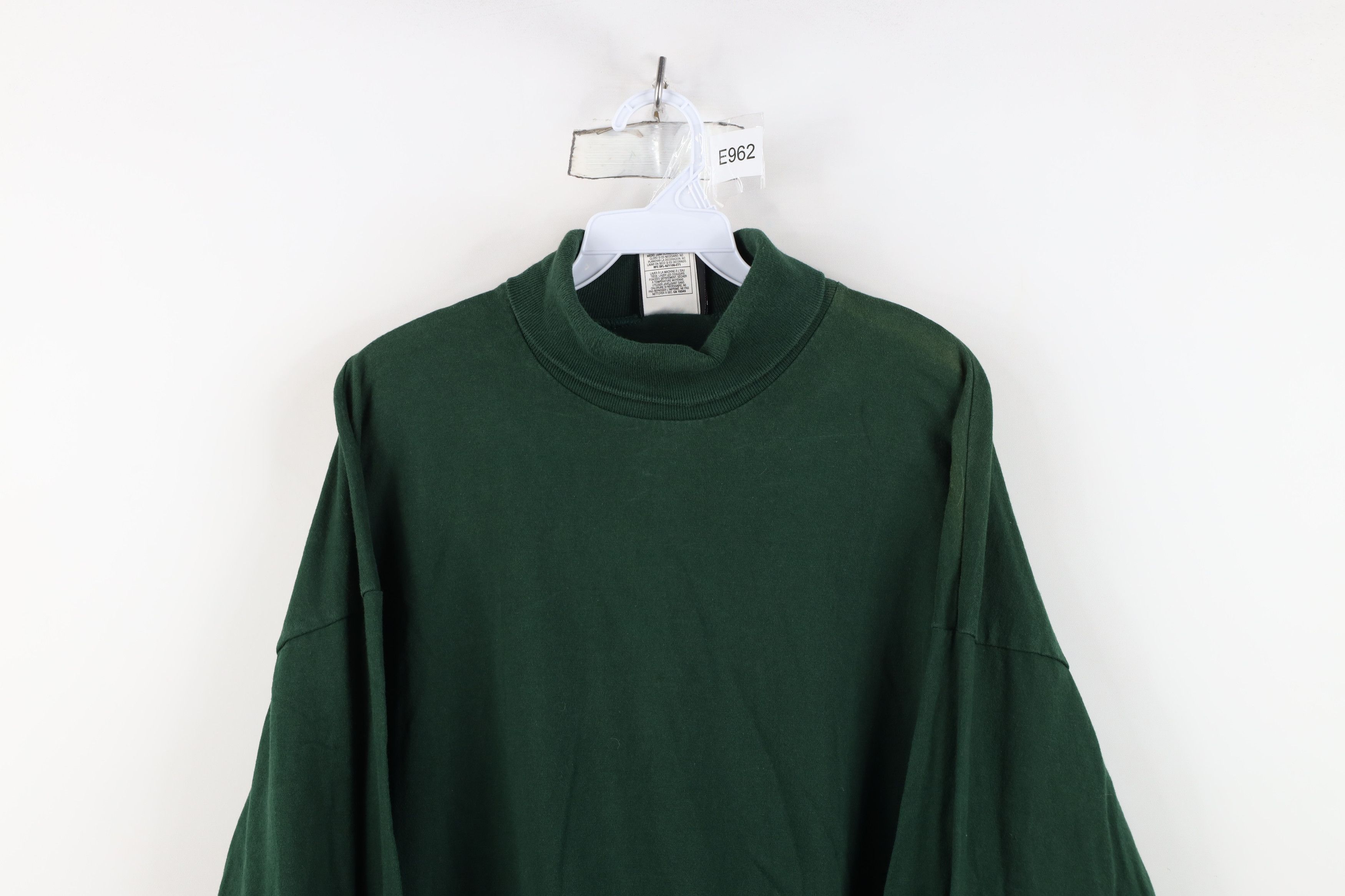 Vintage Vintage 90s Streetwear Heavyweight Turtleneck T-Shirt Green Size US XXL / EU 58 / 5 - 2 Thumbnail