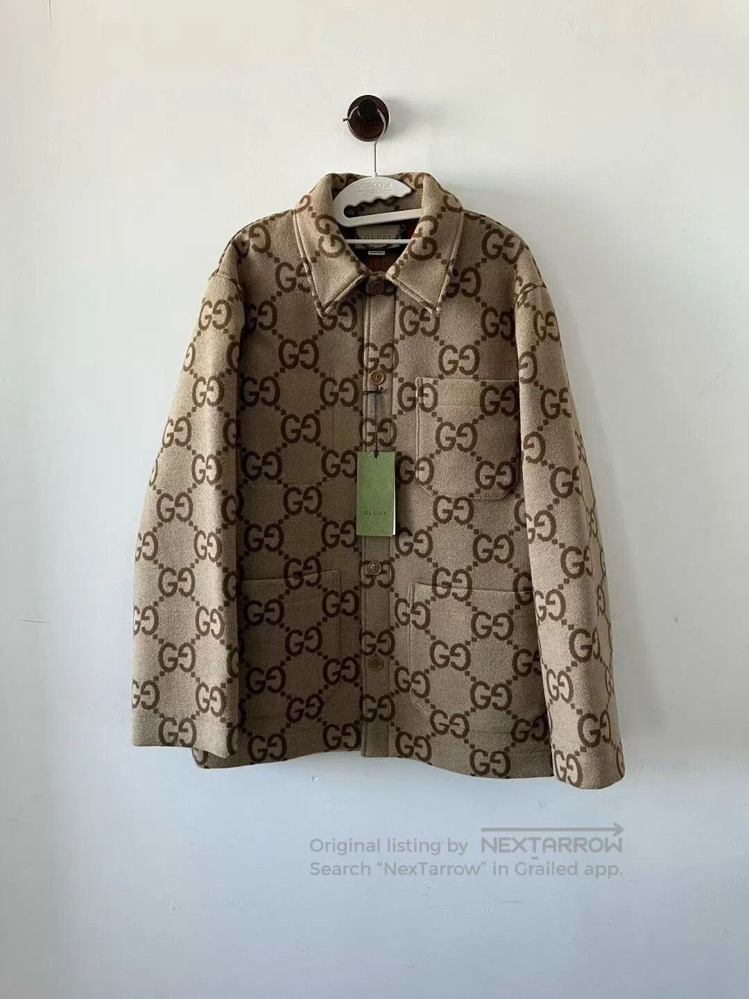 Gucci gucci all-over print wool coat. Size US L / EU 52-54 / 3 - 1 Thumbnail