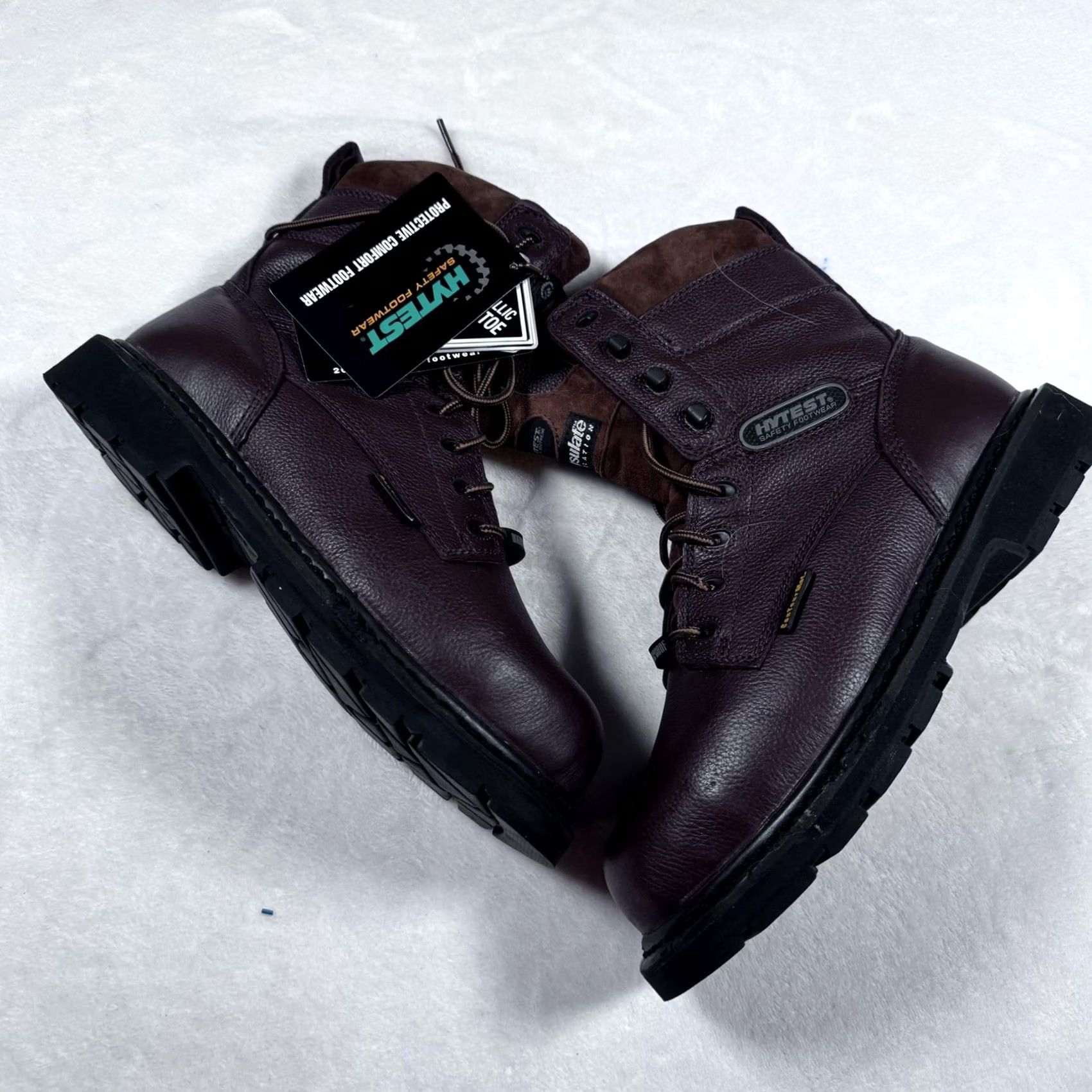 Vintage HyTest Boots Mens Size 8.5 Brown Waterproof Insulated Safety ContourMet Boots Size US 9 / EU 42 - 6 Thumbnail