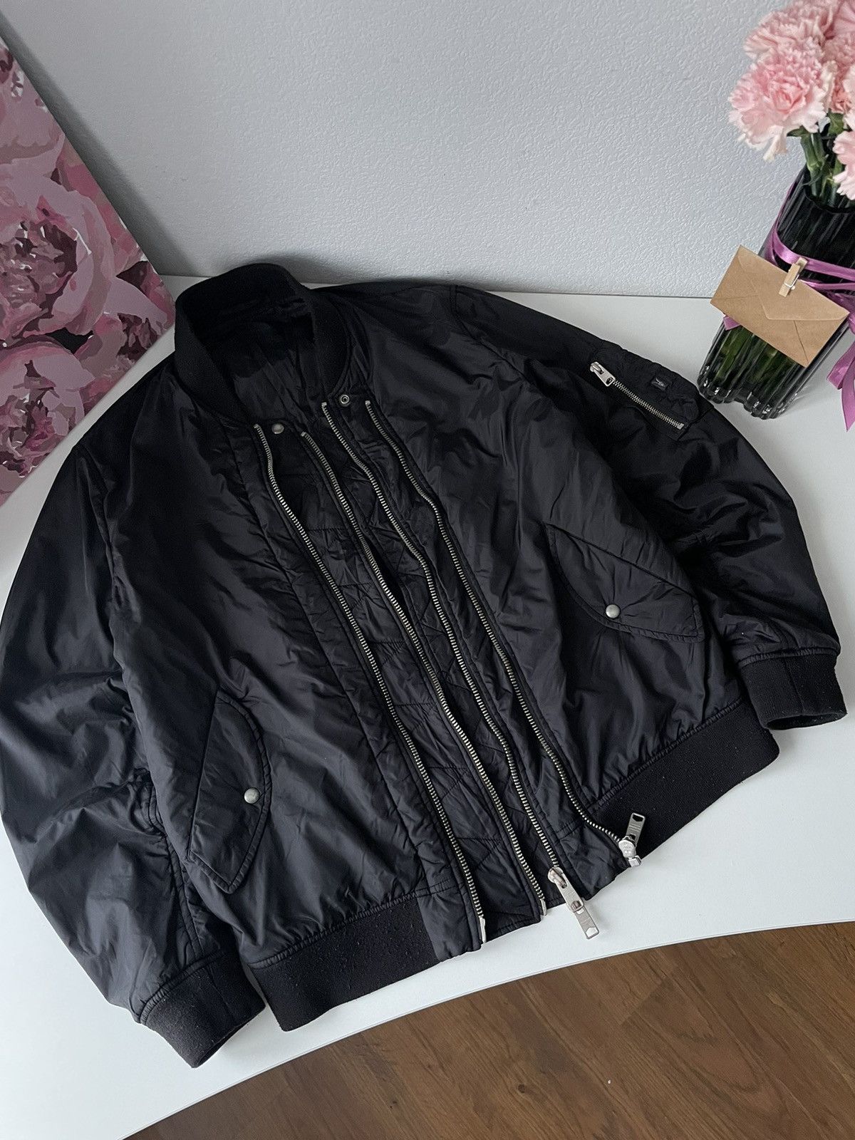 Allsaints Allsaints Bomber Nylon Zippers Full 4 Black Luxury Size US M / EU 48-50 / 2 - 1 Thumbnail