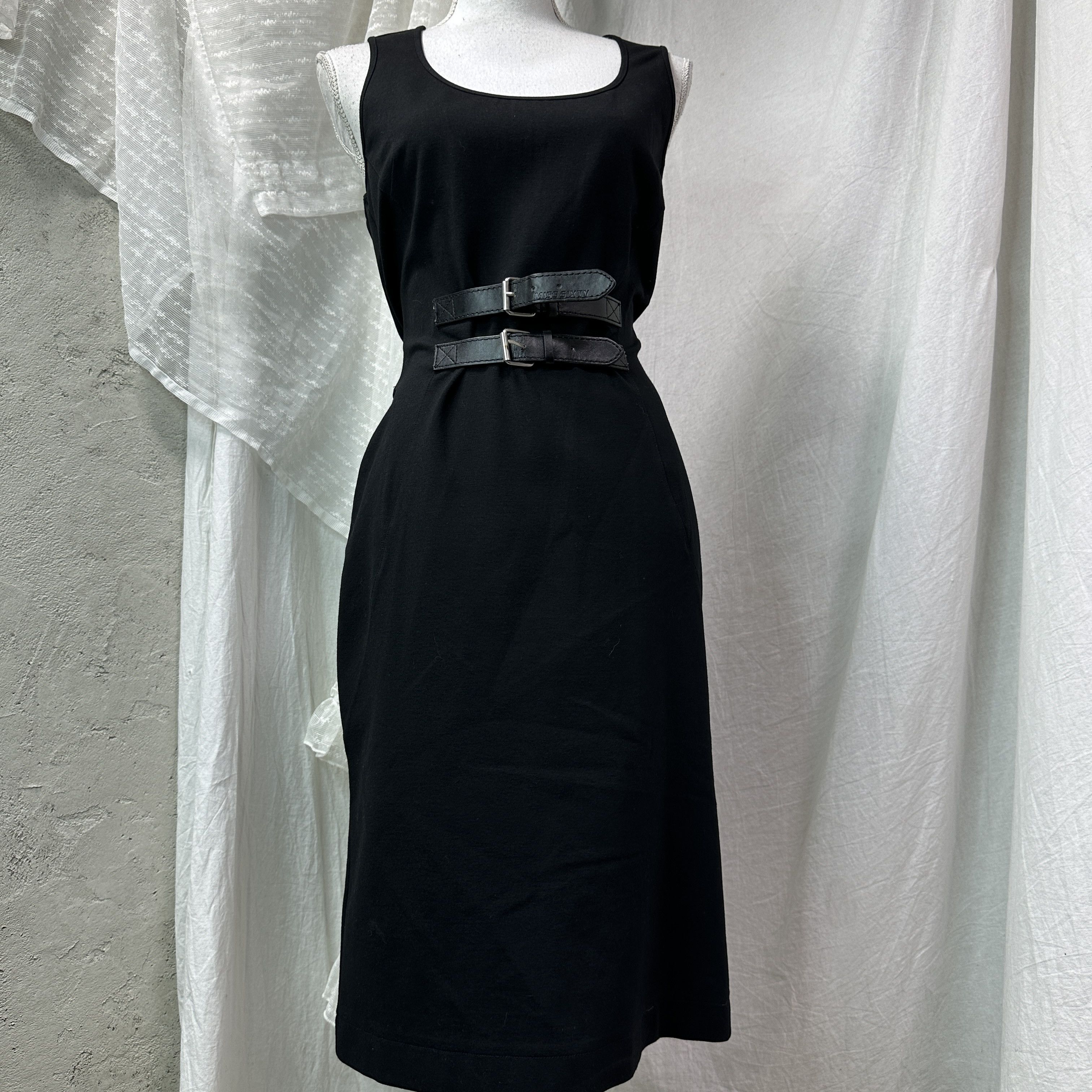 Miss Sixty Vintage Classy Buckled Miss Sixty Midi Dress Y2K Size L / US 10 / IT 46 - 5 Thumbnail