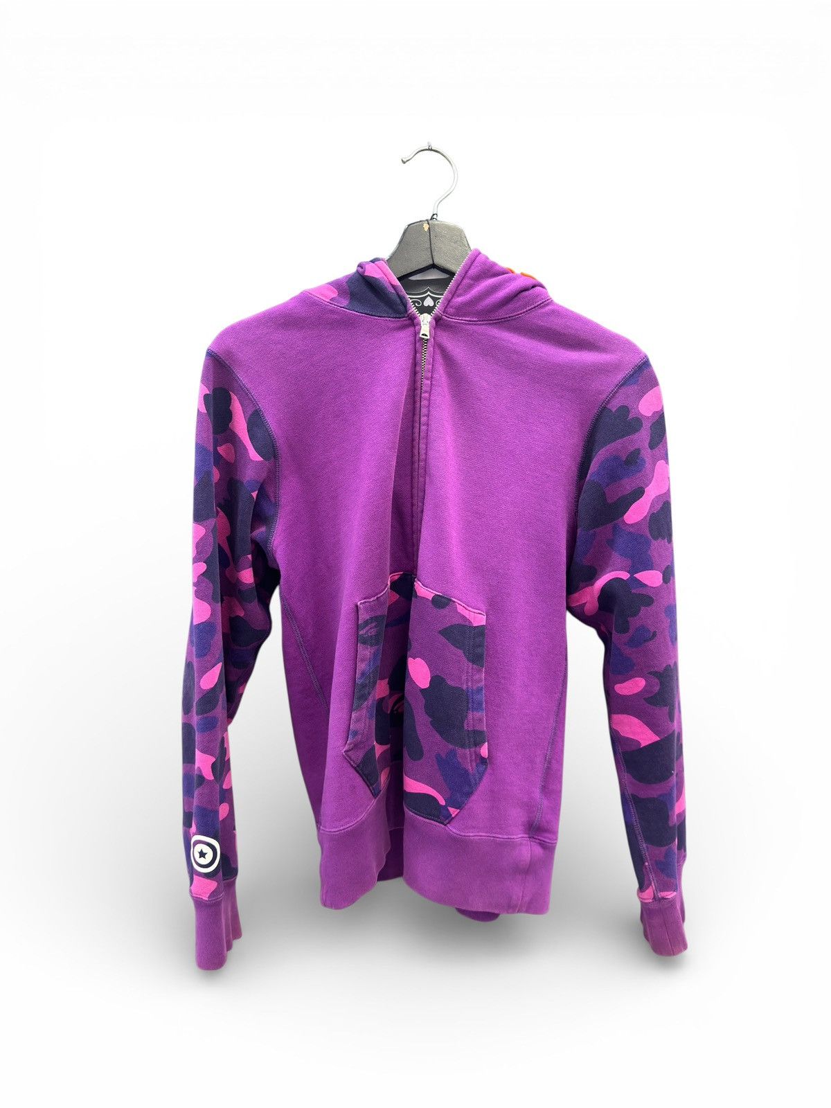 Bape Bape Purple Camo Tiger Zip Up Hoodie Size US S / EU 44-46 / 1 - 1 Thumbnail