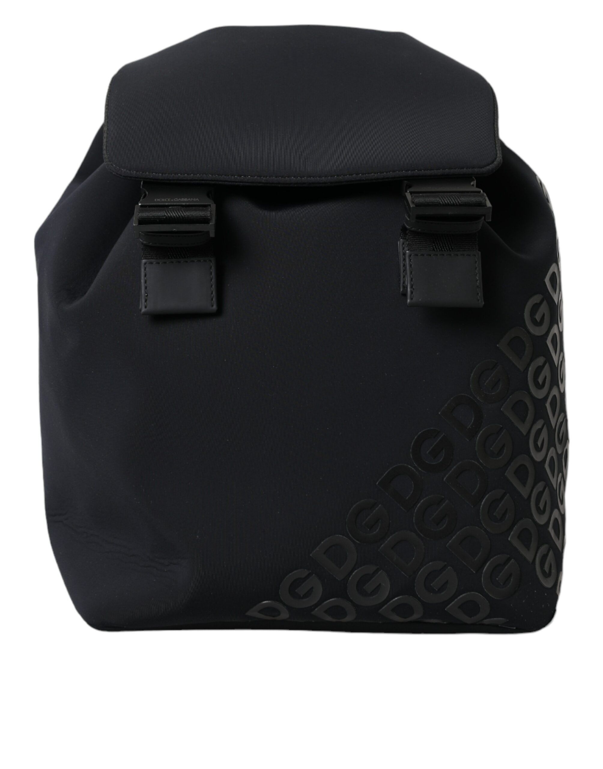 Dolce & Gabbana Black Neoprene Nylon DG Logo School Backpack Men's Bag Size ONE SIZE - 1 Thumbnail