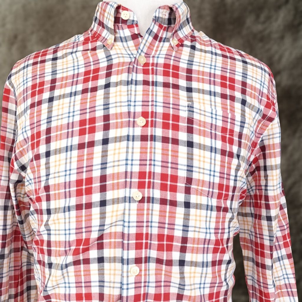 Vintage Vintage JACHS New York Classic Fit Red Plaid Button-Down Shirt Men Large Size US L / EU 52-54 / 3 - 1 Thumbnail