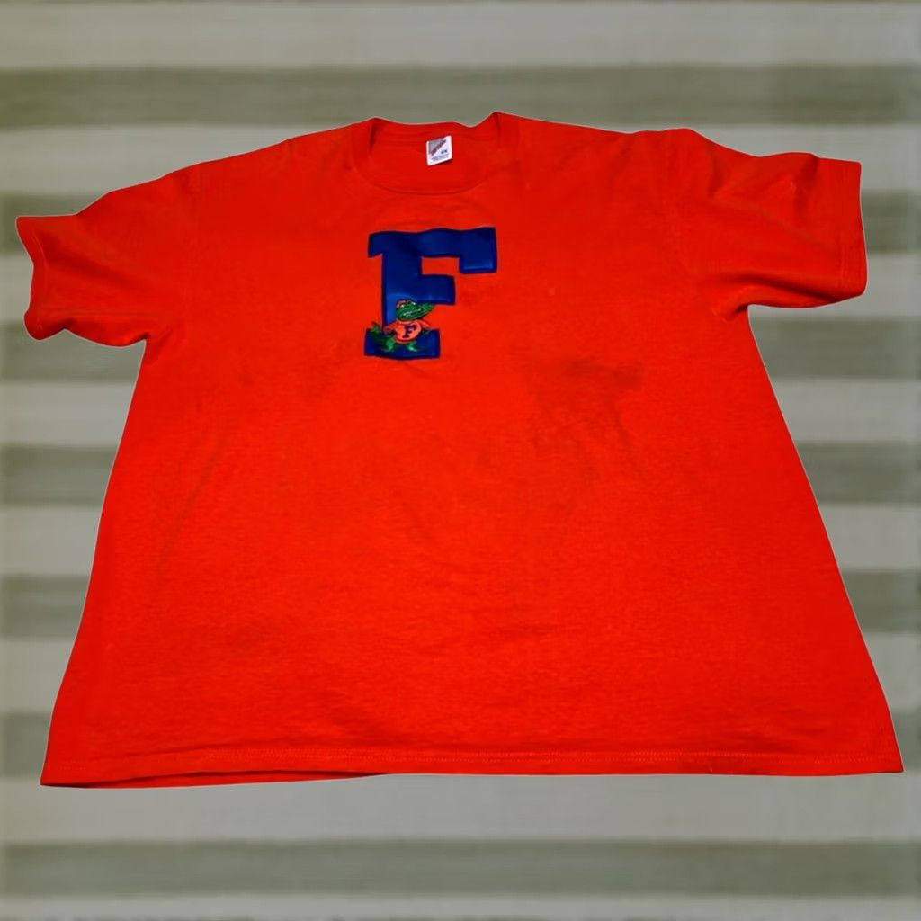 Jerzees VINTAGE Florida Gators Embroidered Big Logo Shirt Jerzees Orange 2XL Mens Size US XXL / EU 58 / 5 - 1 Thumbnail
