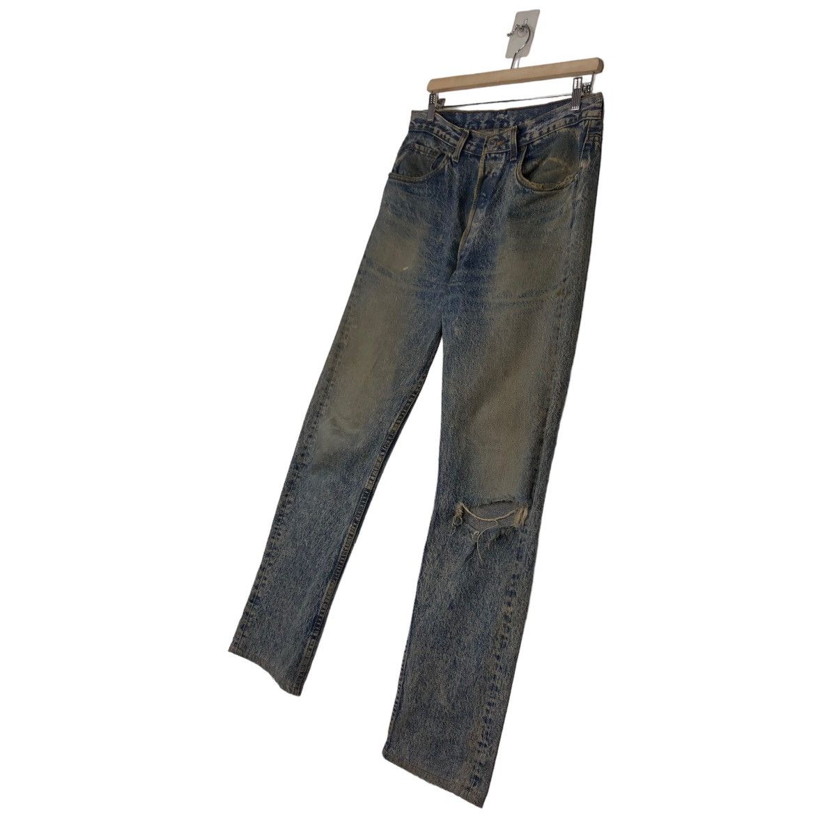 Levi's 🔥VINTAGE DENIM JEANS LEVI’S 501 DISTRESSED RUSTY DESIGN Size US 33 - 2 Thumbnail