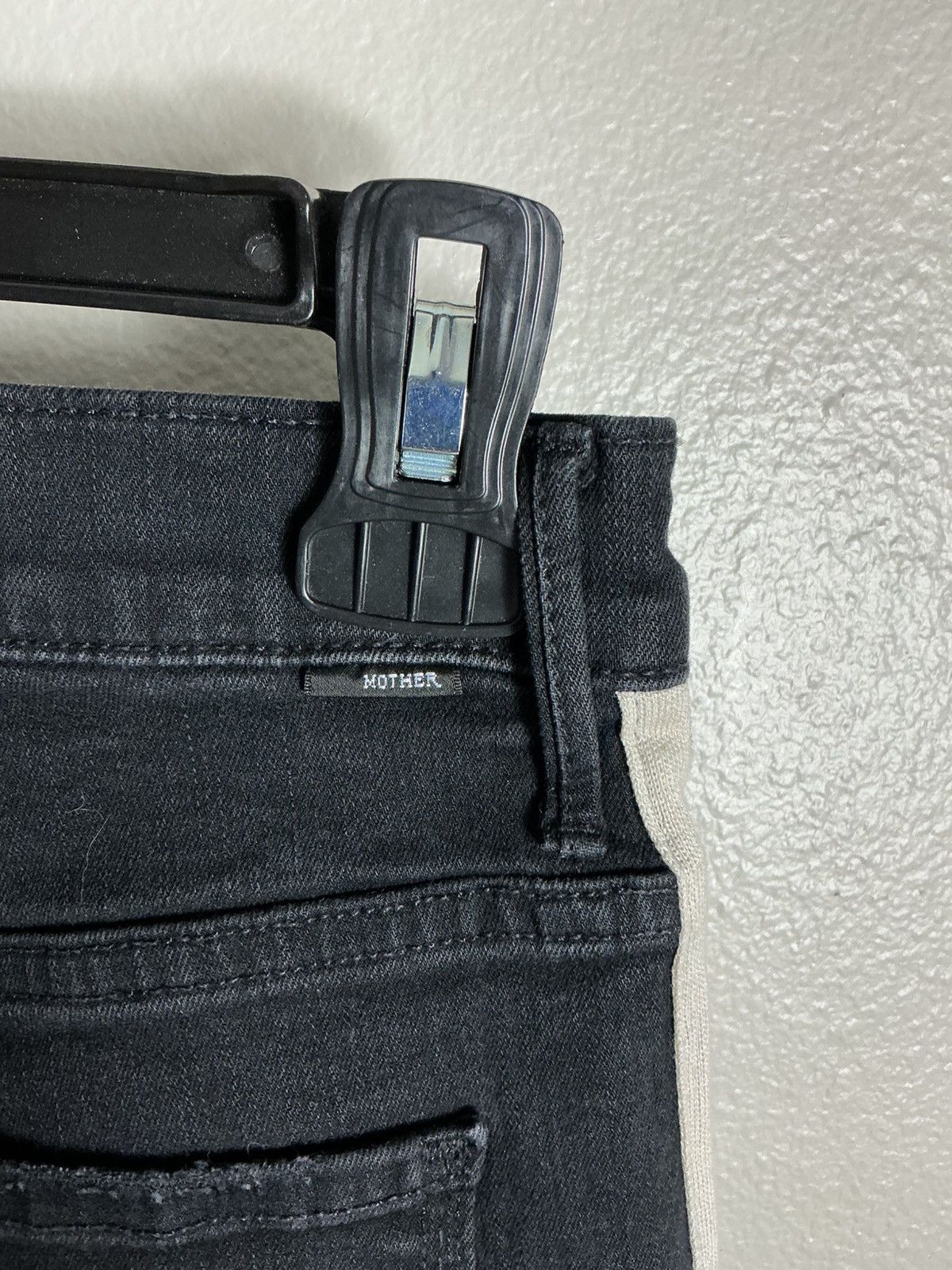 MOTHER Mother The Insider High-Rise Crop Racer Stripe Jean Black 25 Size 25" / US 0 / IT 36 - 4 Thumbnail