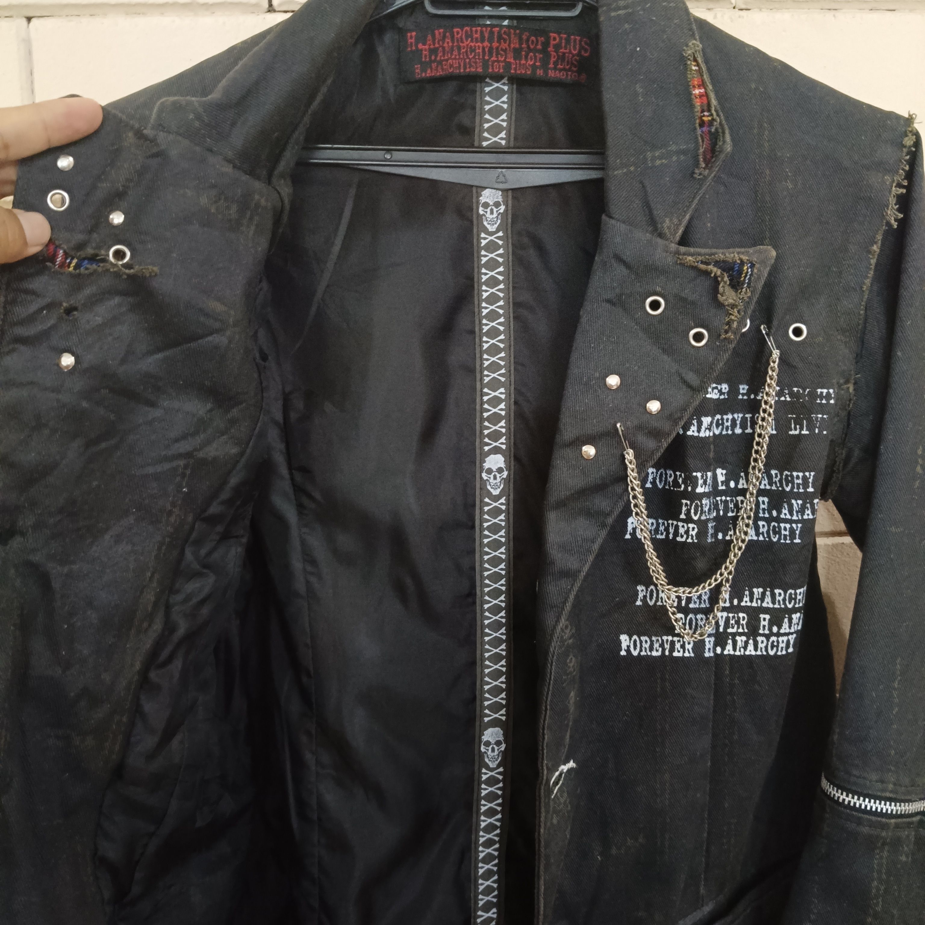 Japanese Brand H. ANARCHYISM for PLUS Punk Jacket Size US S / EU 44-46 / 1 - 2 Thumbnail