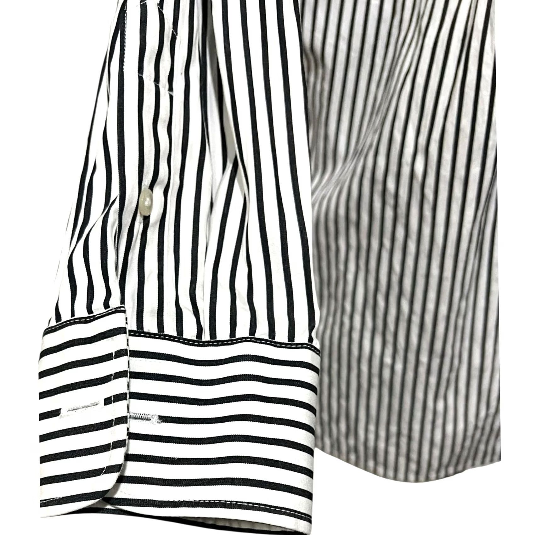 Ralph Lauren VINTAGE Lauren Ralph Lauren Striped Button-Up Top Long Sleeve Black White 1X Women Shirt Cardigan? Size XL / US 12-14 / IT 48-50 - 5 Thumbnail
