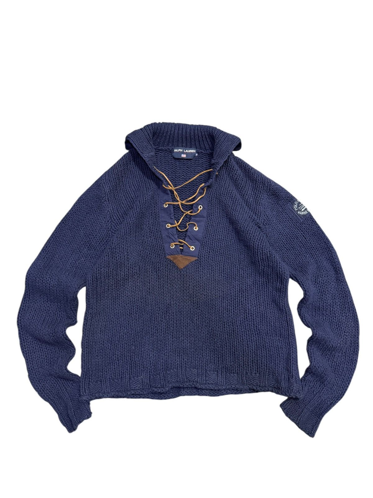 Polo Ralph Lauren Vintage Polo Sport Marine Supply Lace Up Polo Ralph Lauren Size US M / EU 48-50 / 2 - 1 Thumbnail
