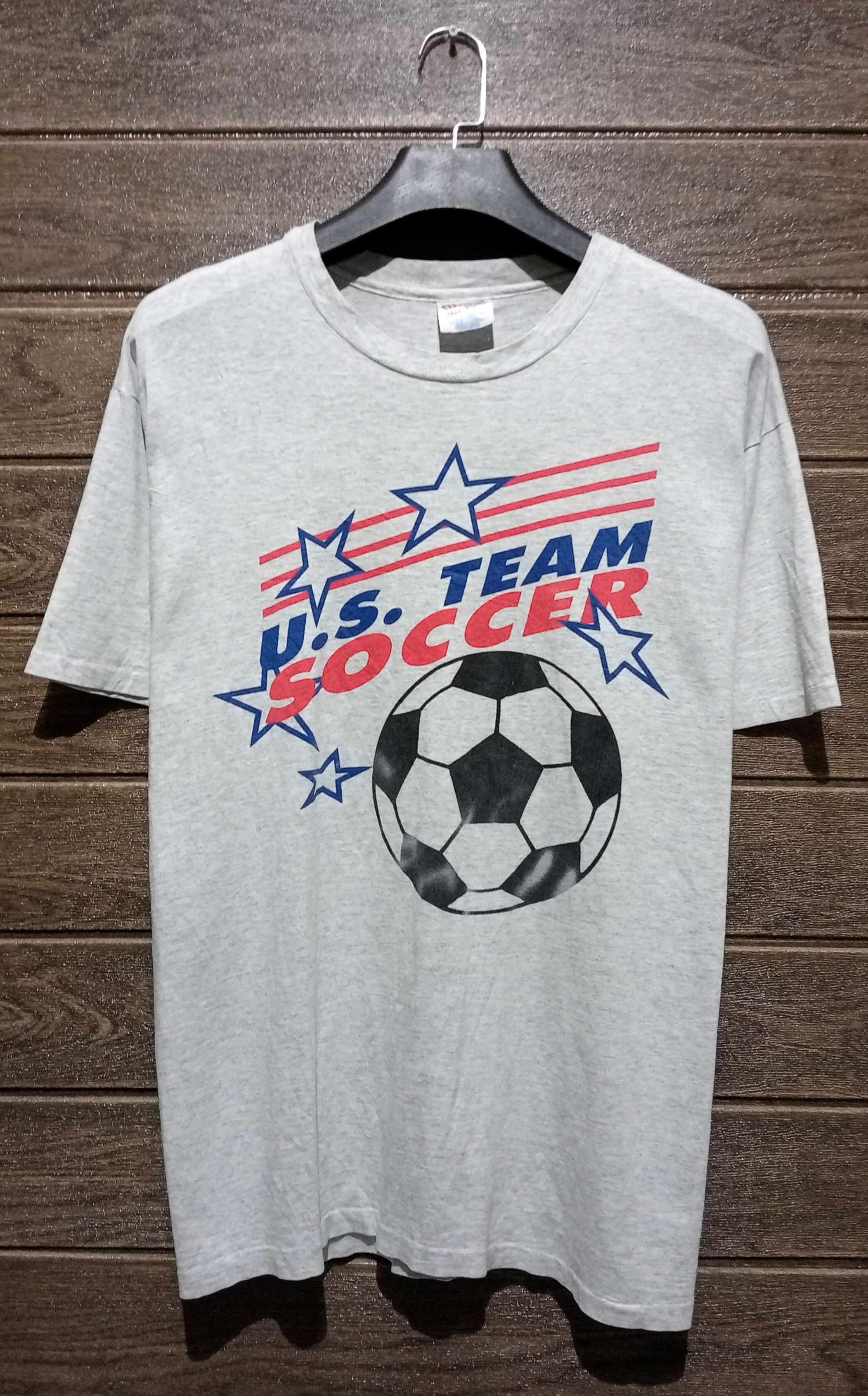 Hanes × Vintage Vintage '90s Single Stitch U.S. Team Soccer Tee Very Rare Size US L / EU 52-54 / 3 - 1 Thumbnail