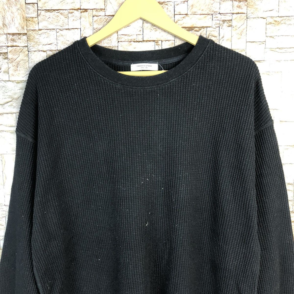 Japanese Brand Freak Store Black Sweatshirt knitwear #A421 Size L / US 10 / IT 46 - 5 Thumbnail