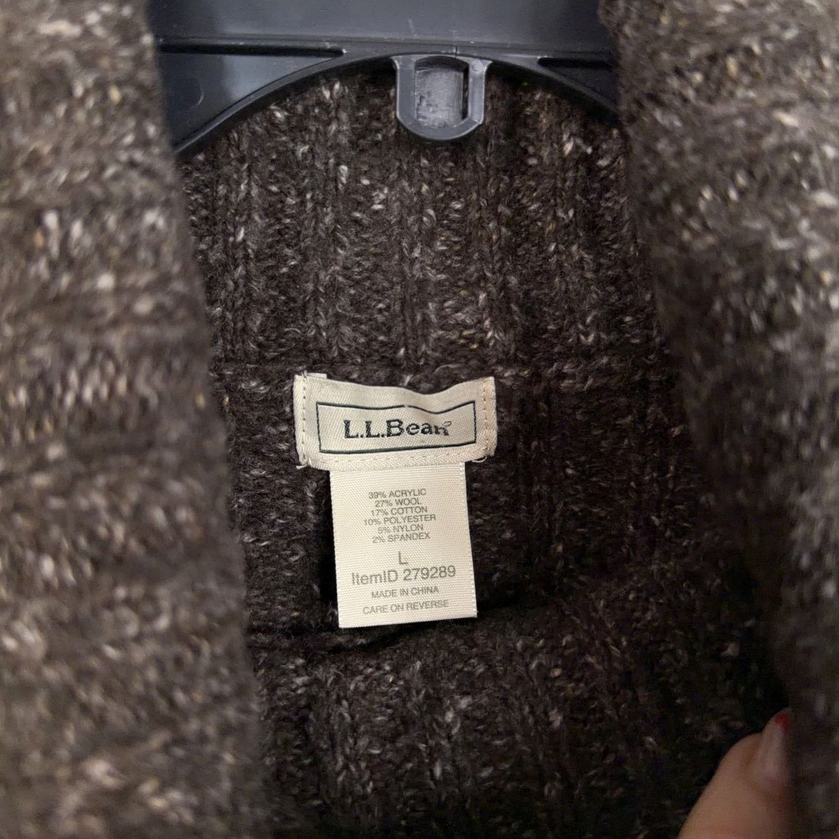 Vintage VINTAGE LL Bean Sweater Womens Large Brown Cowl Neck Marled Knit Pullover Cozy Chunky Size L / US 10 / IT 46 - 4 Thumbnail