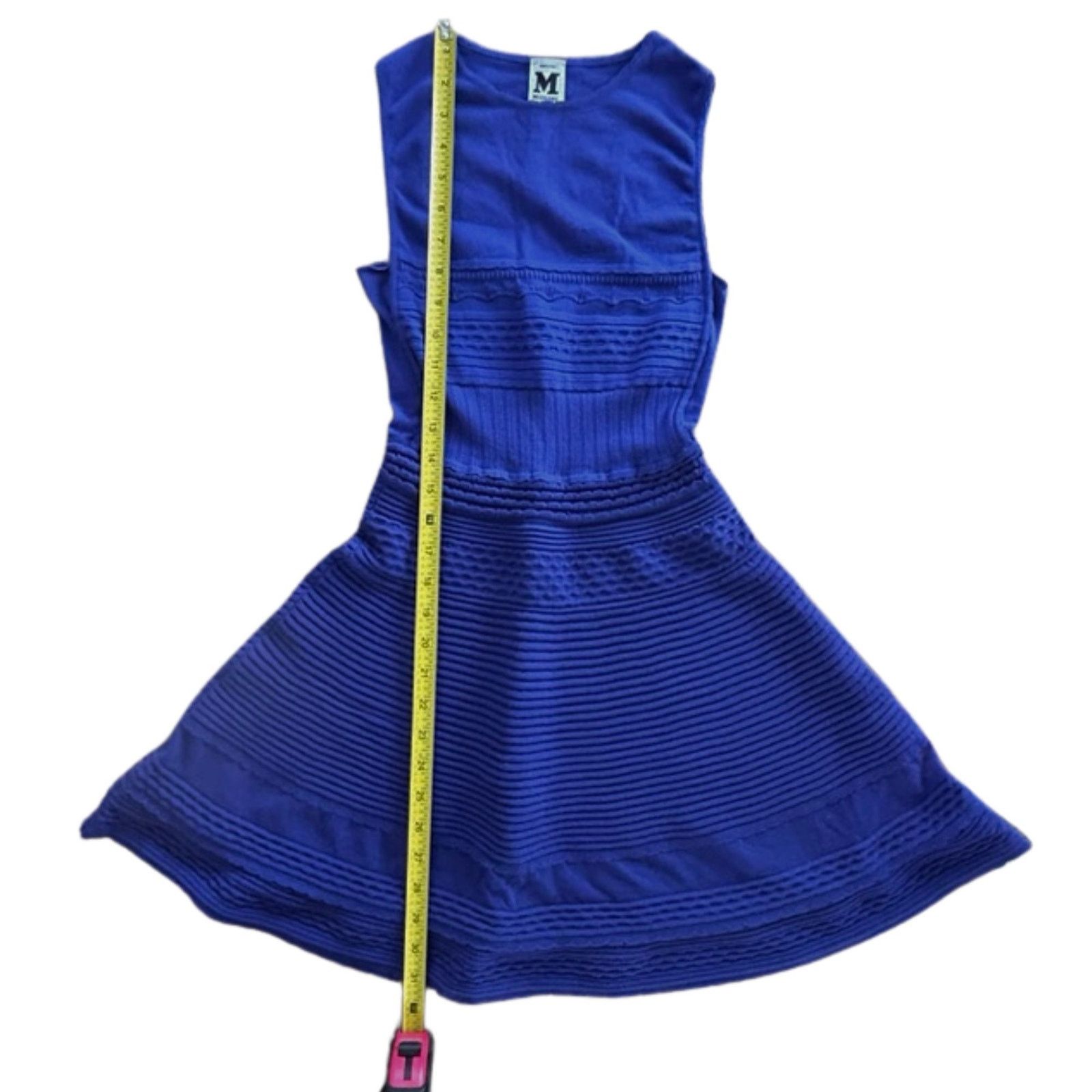 Missoni M Missoni Y2K Blue Knit Mini Dress Bodycon Flared Skirt Size XS / US 0-2 / IT 36-38 - 6 Thumbnail